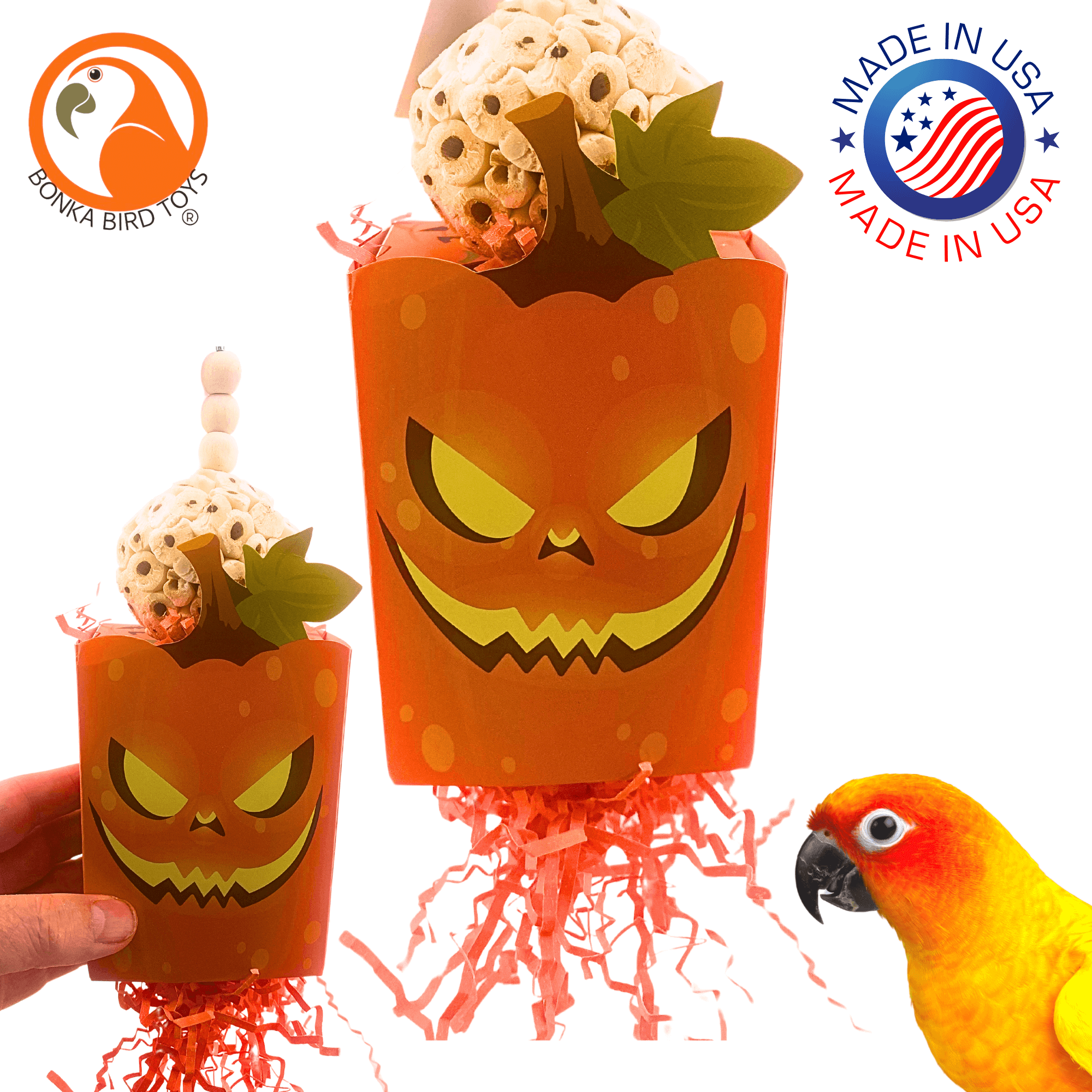 2684 Halloween Pumpkin Box - Bonka Bird Toys