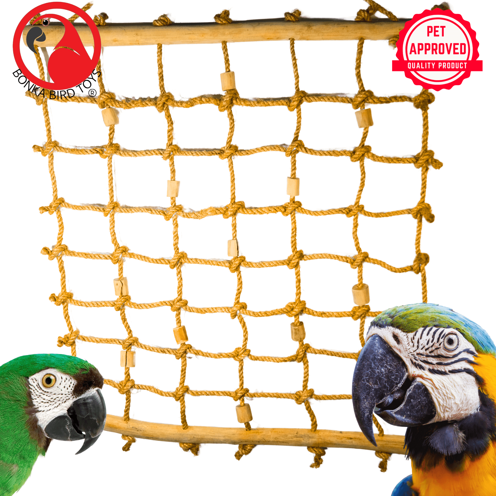 2657 Huge Hemp Java Cargo Net - Bonka Bird Toys