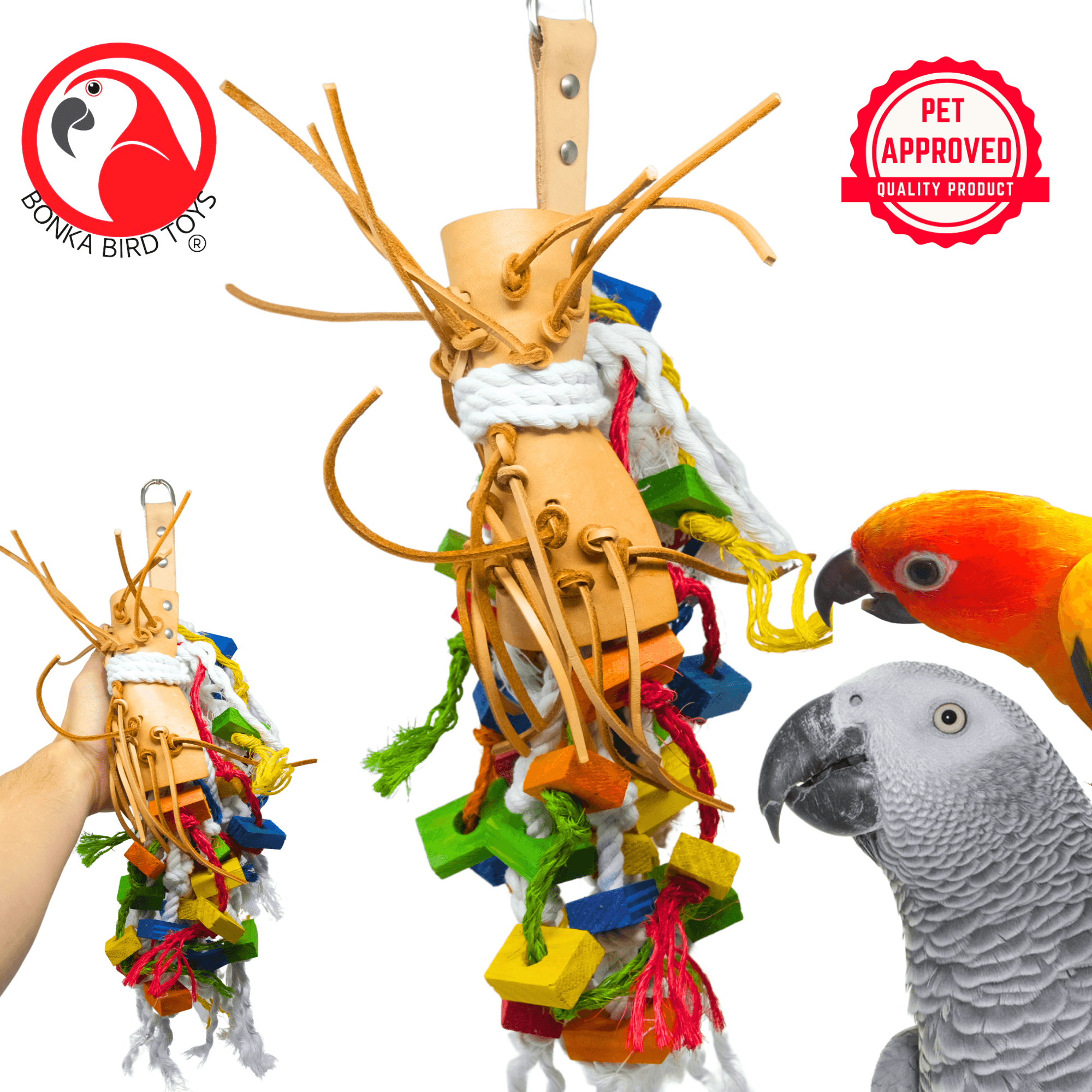 2630 Medium Leather Side Saddle - Bonka Bird Toys