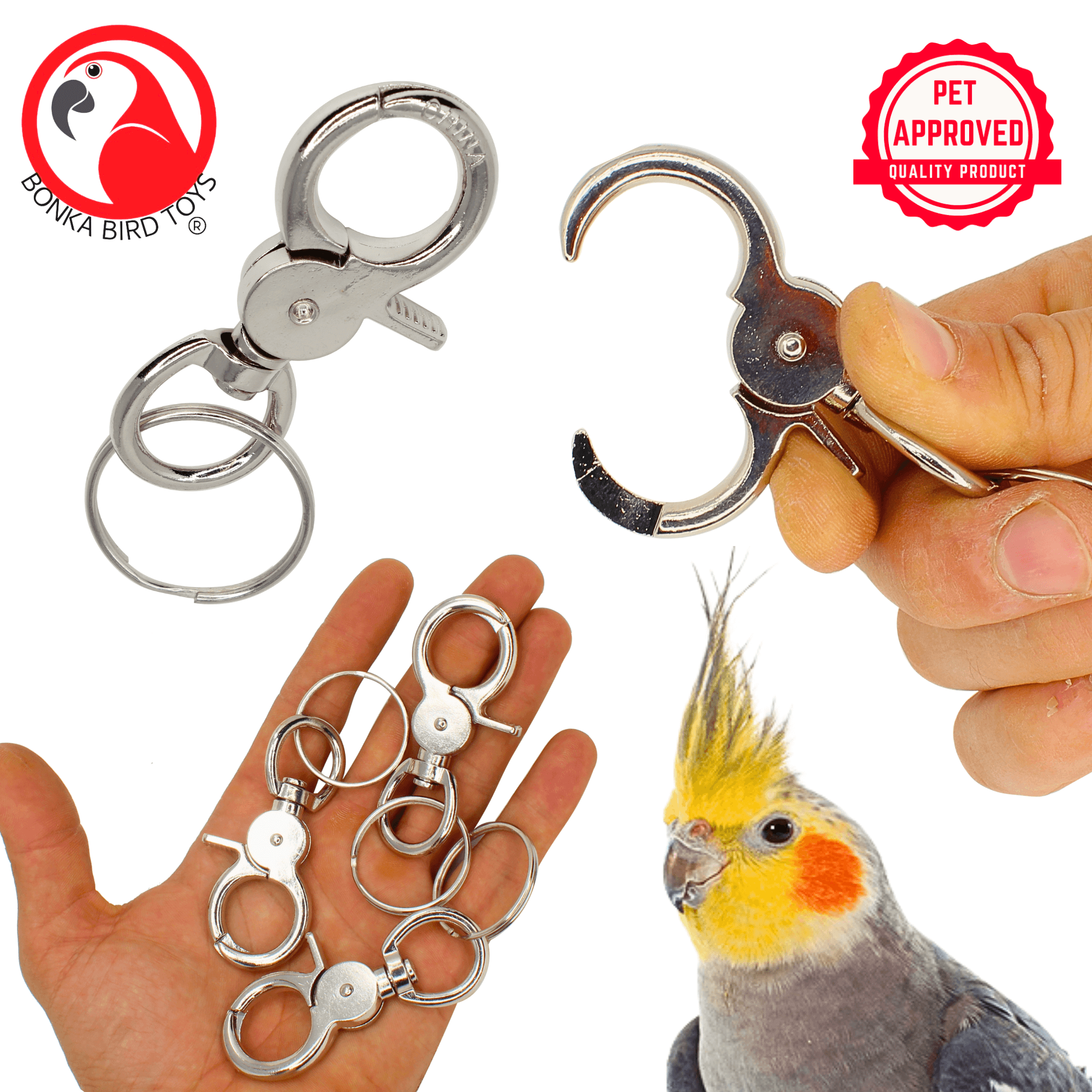 1321 Ring Claw Cage Door Lock - Bonka Bird Toys