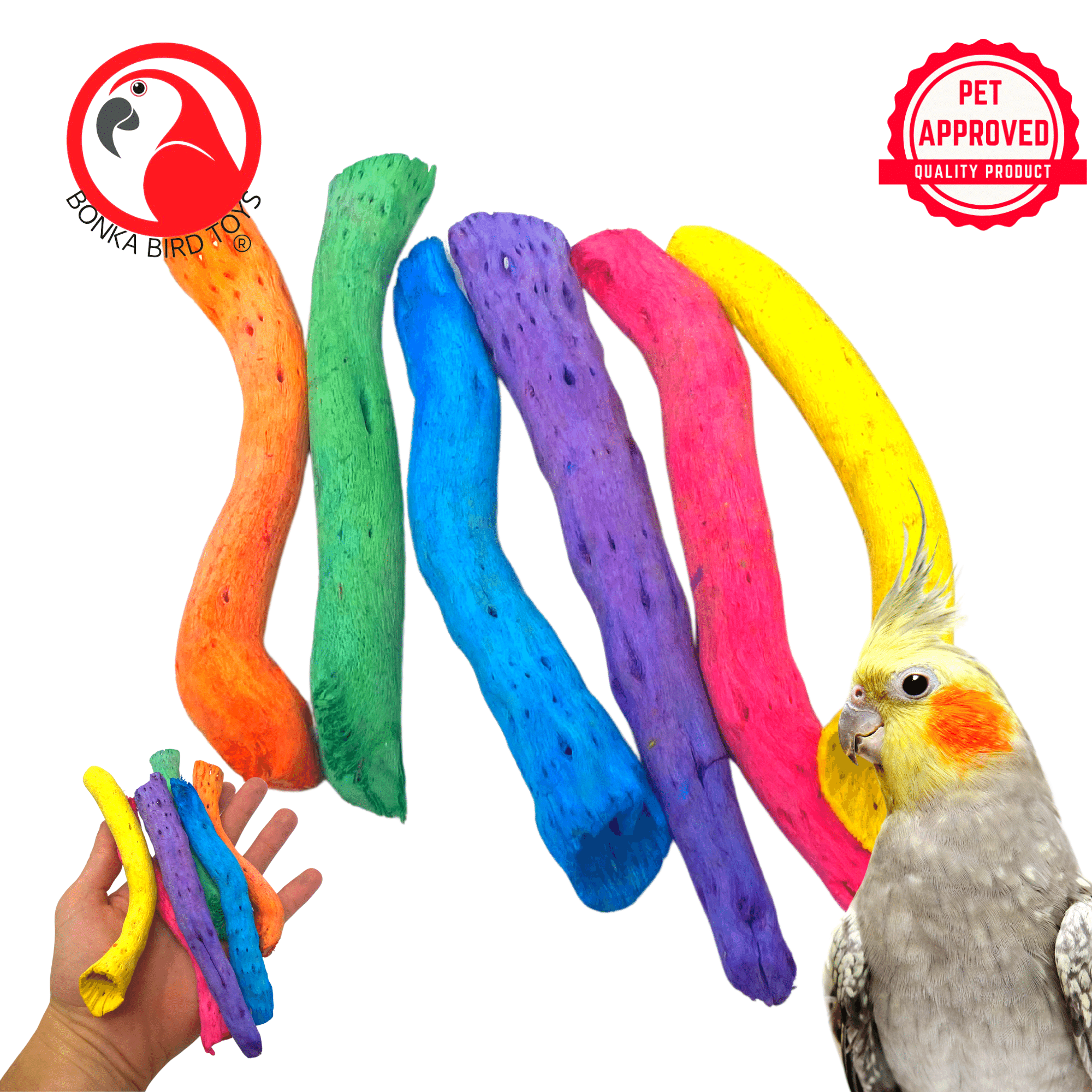 Colored Gobi Tail - Bonka Bird Toys