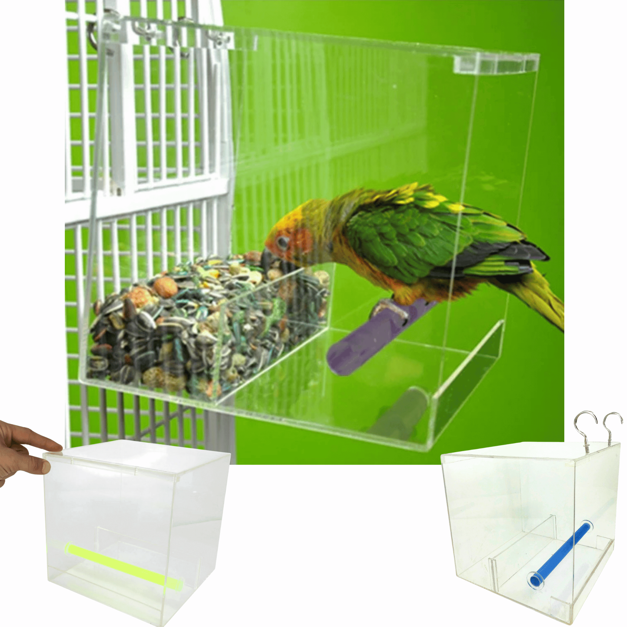 Large Tweeky Clean Bird Seed Feeder On Sale! - Bonka Bird Toys