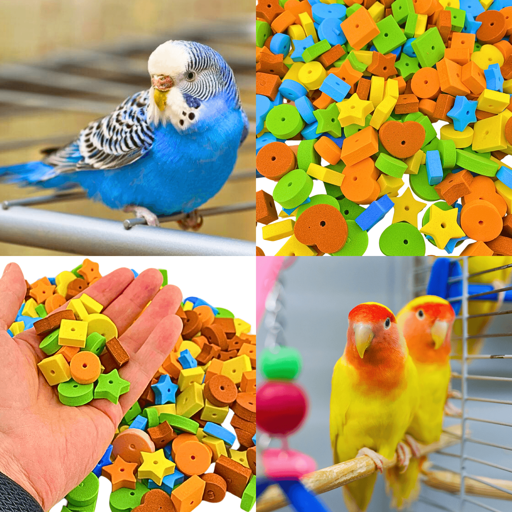 1695 Pack of 400 Foam Beads - Bonka Bird Toys
