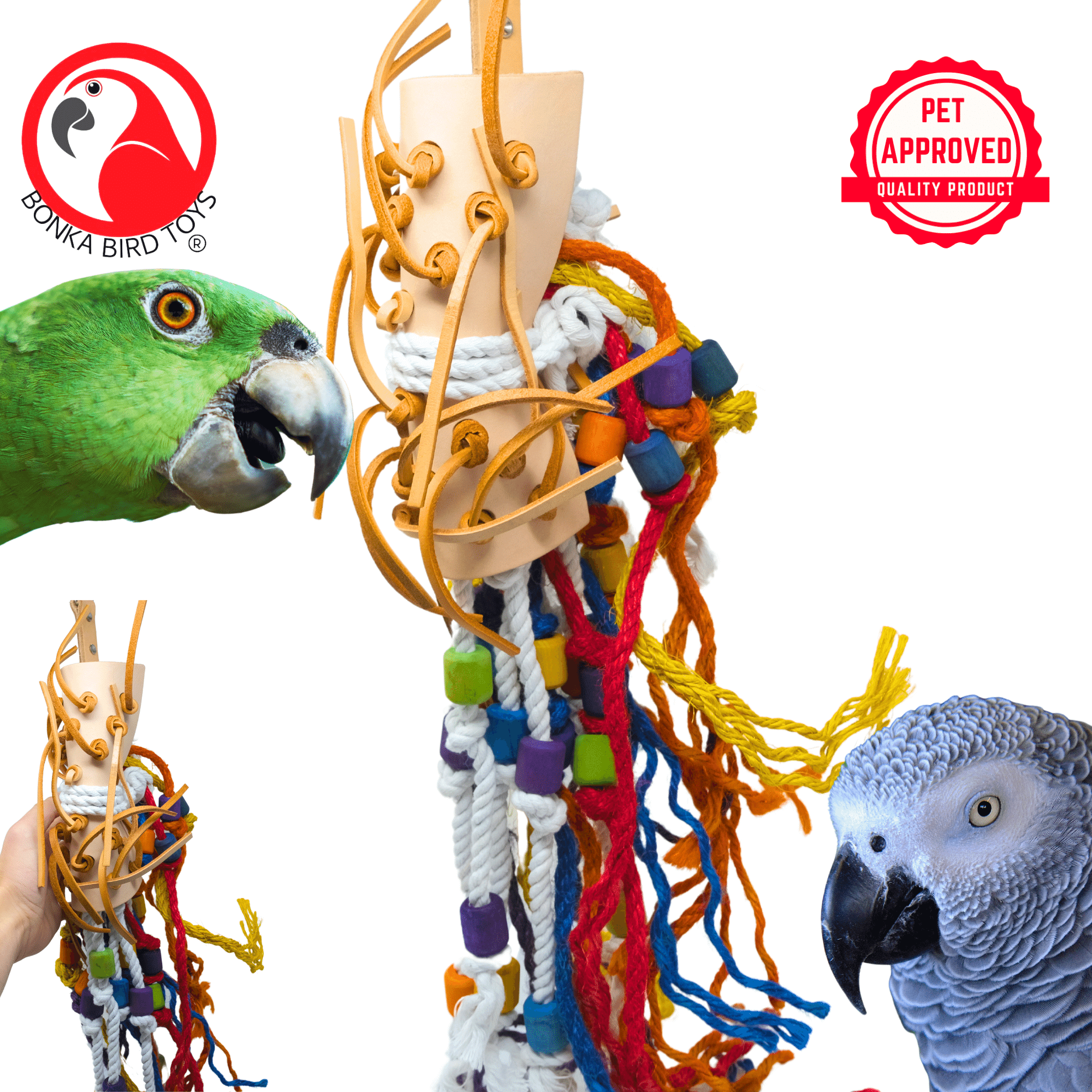 2631 Large Leather Side Saddle - Bonka Bird Toys