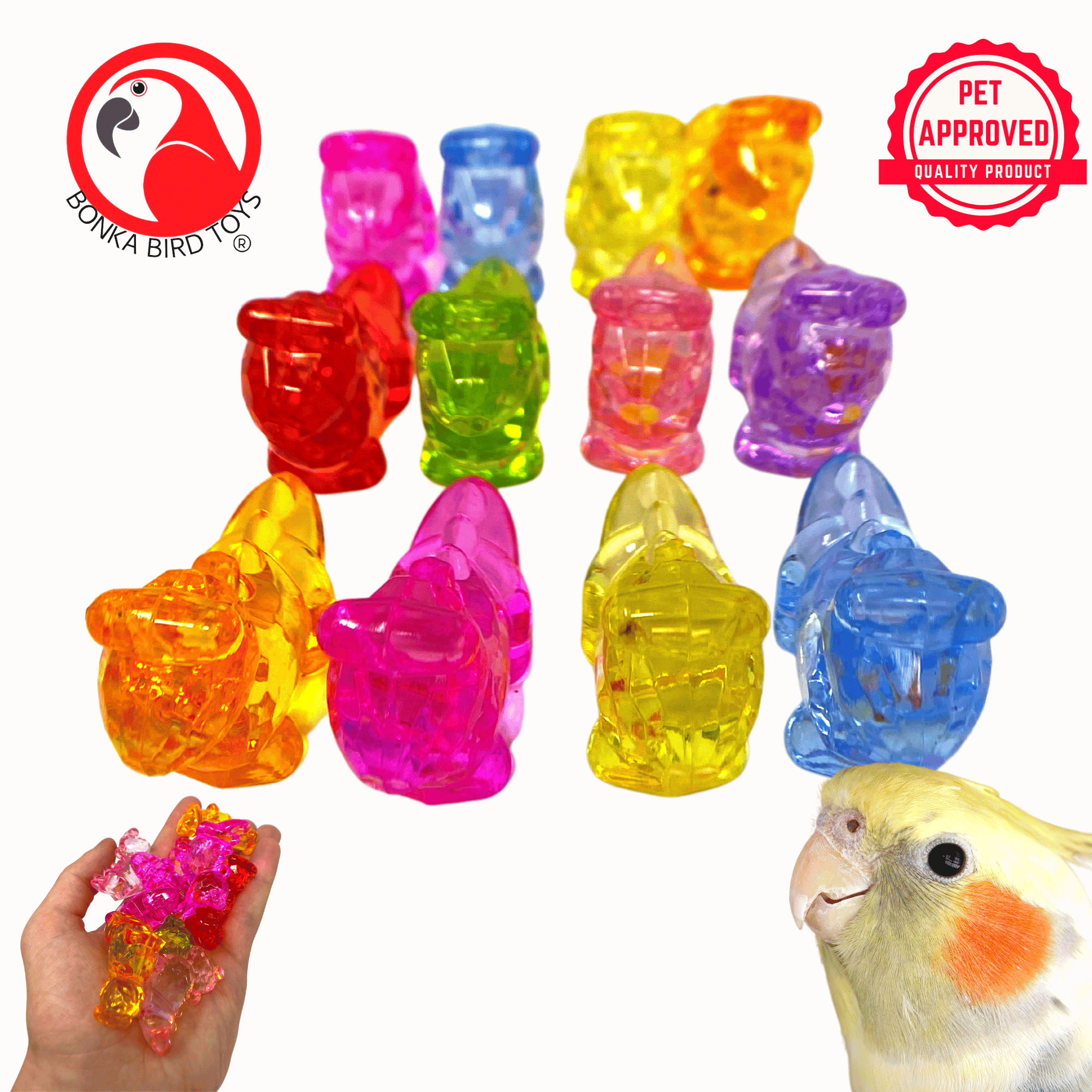 2522 PK12 Semi-Transparent Colored Acrylic Dinosaurs - Bonka Bird Toys