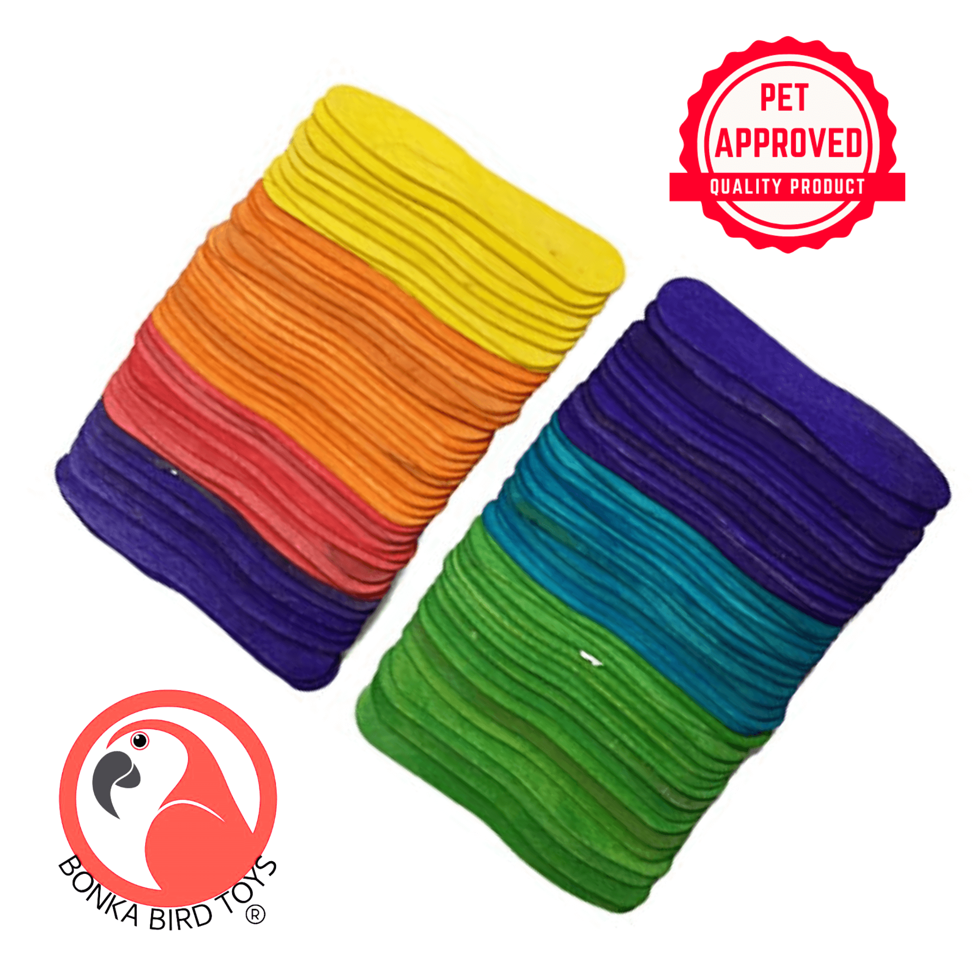 Natural and Colored Ice Cream Sticks - Bonka Bird Toys