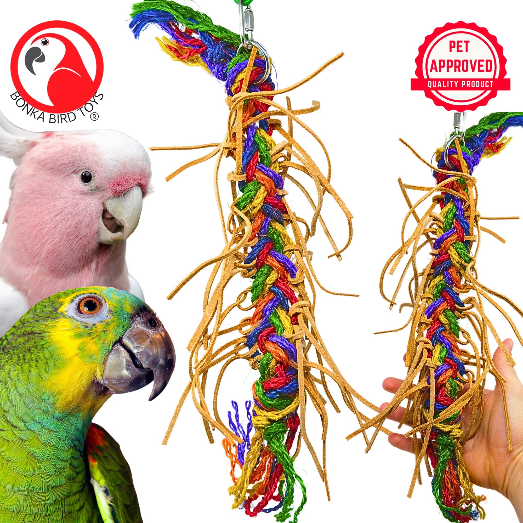 2629 Large Leather Braid - Bonka Bird Toys