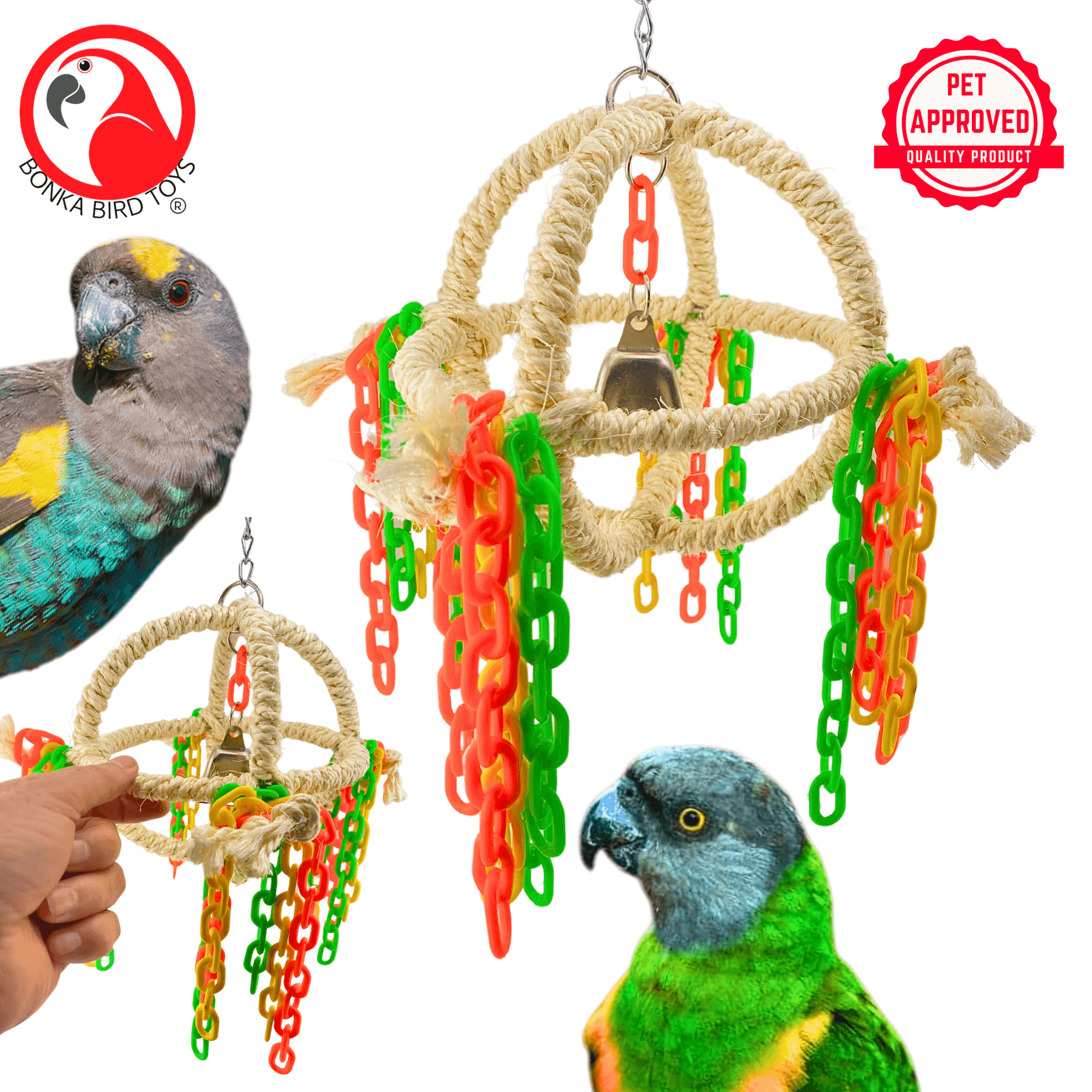 1590 Sisal Orbit Globe - Bonka Bird Toys