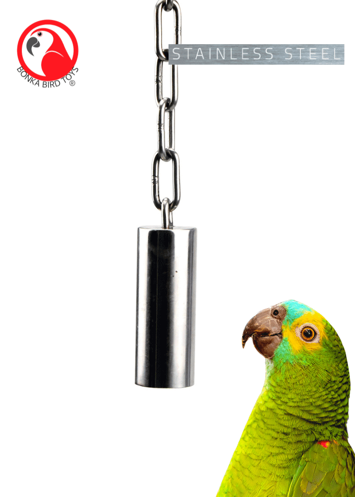 1643 Medium Stainless Steel Pipe Bell - Bonka Bird Toys