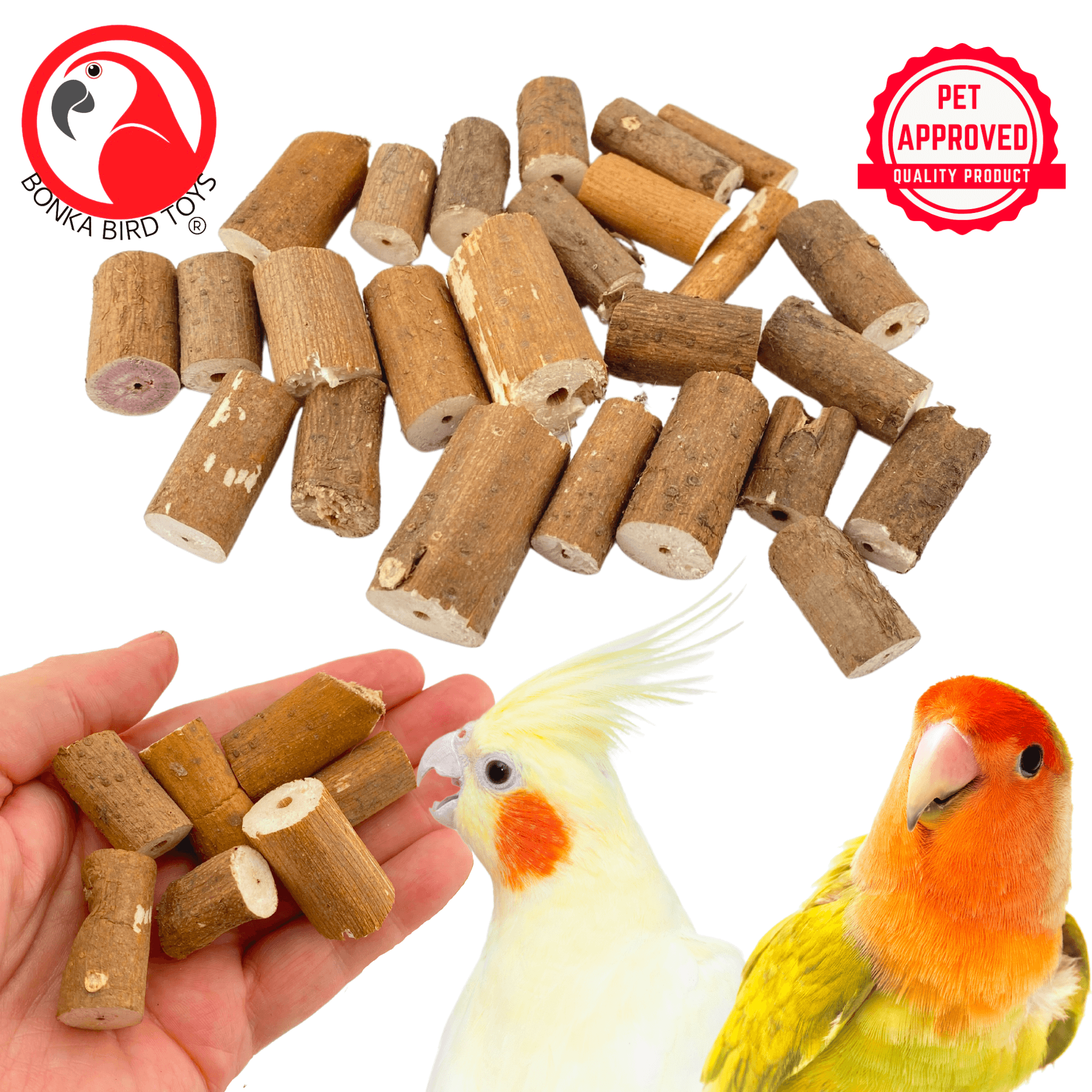 2830 Pk24 Mini Sola Log with Skin - Bonka Bird Toys
