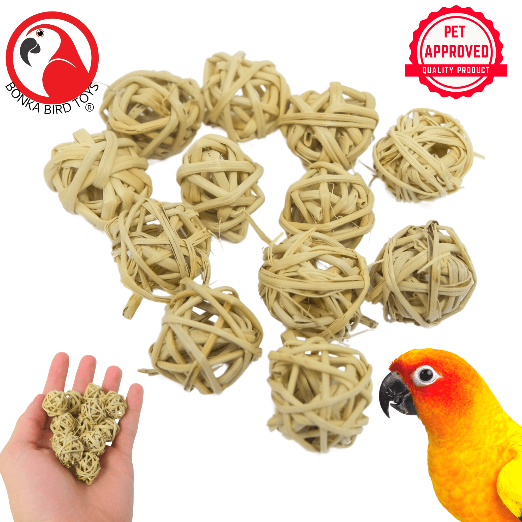 3343 Pk12 Natural Tiny Vine Balls - Bonka Bird Toys