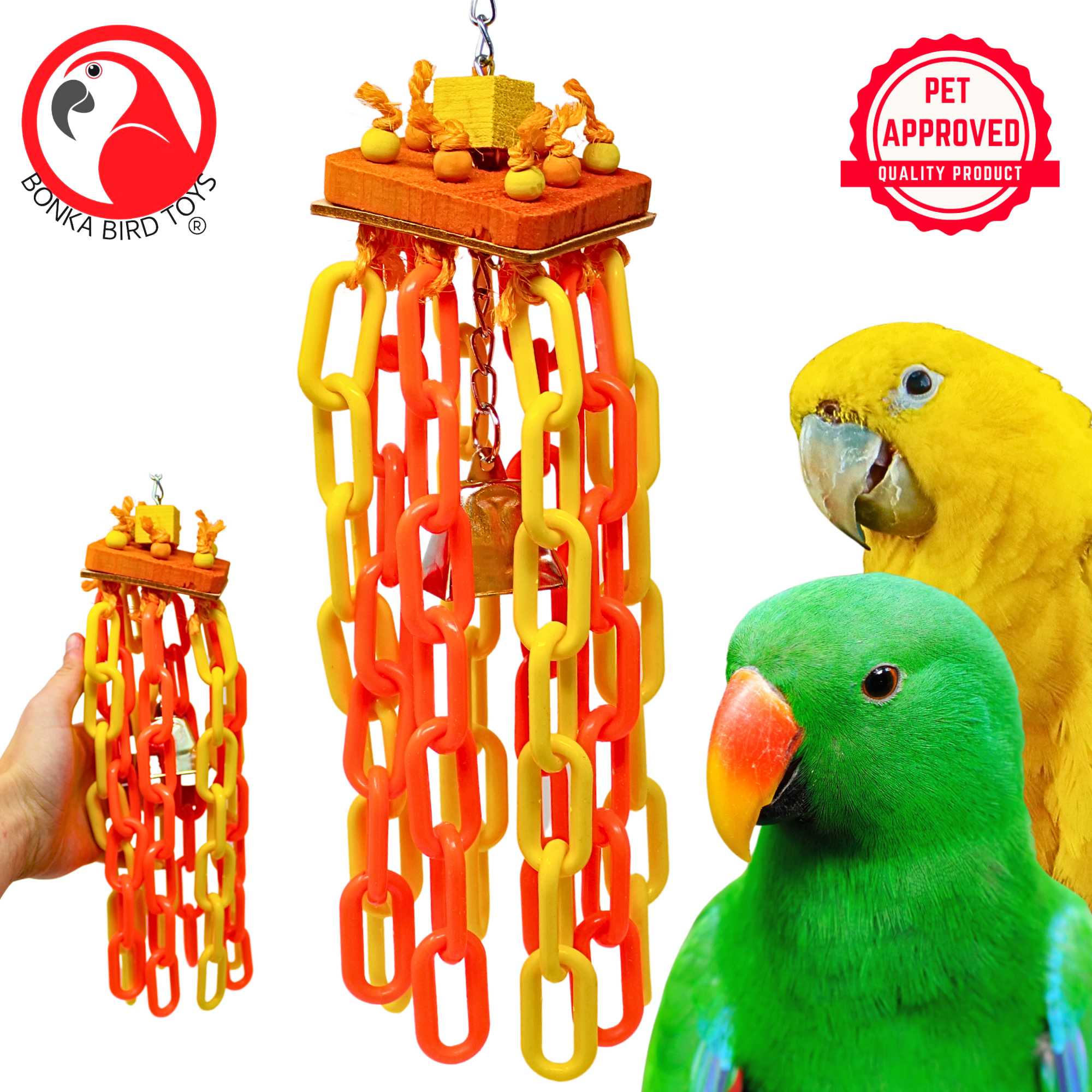 1781 Square Chain Waterfall - Bonka Bird Toys