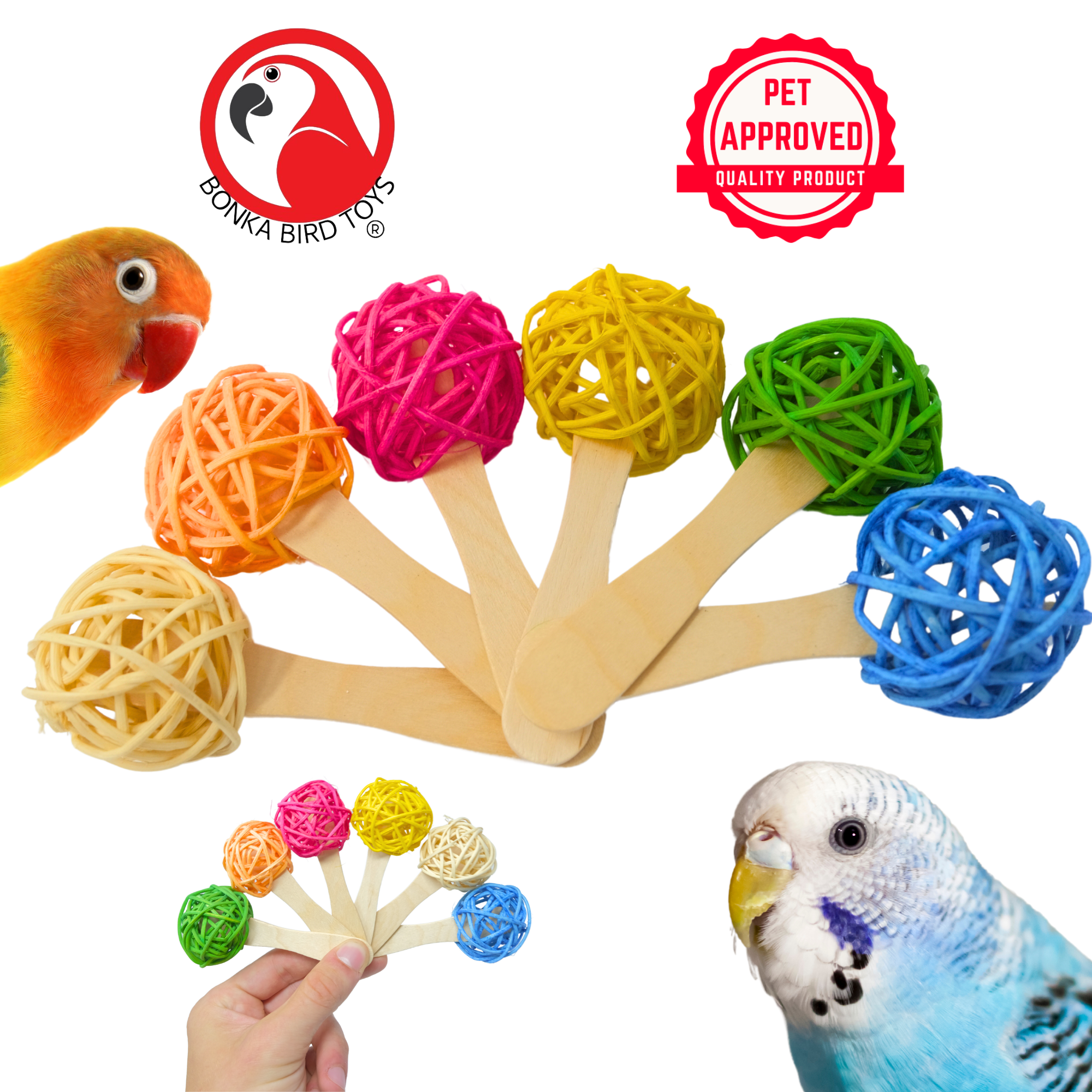 2642 Pk6 Vine Lollipop - Bonka Bird Toys