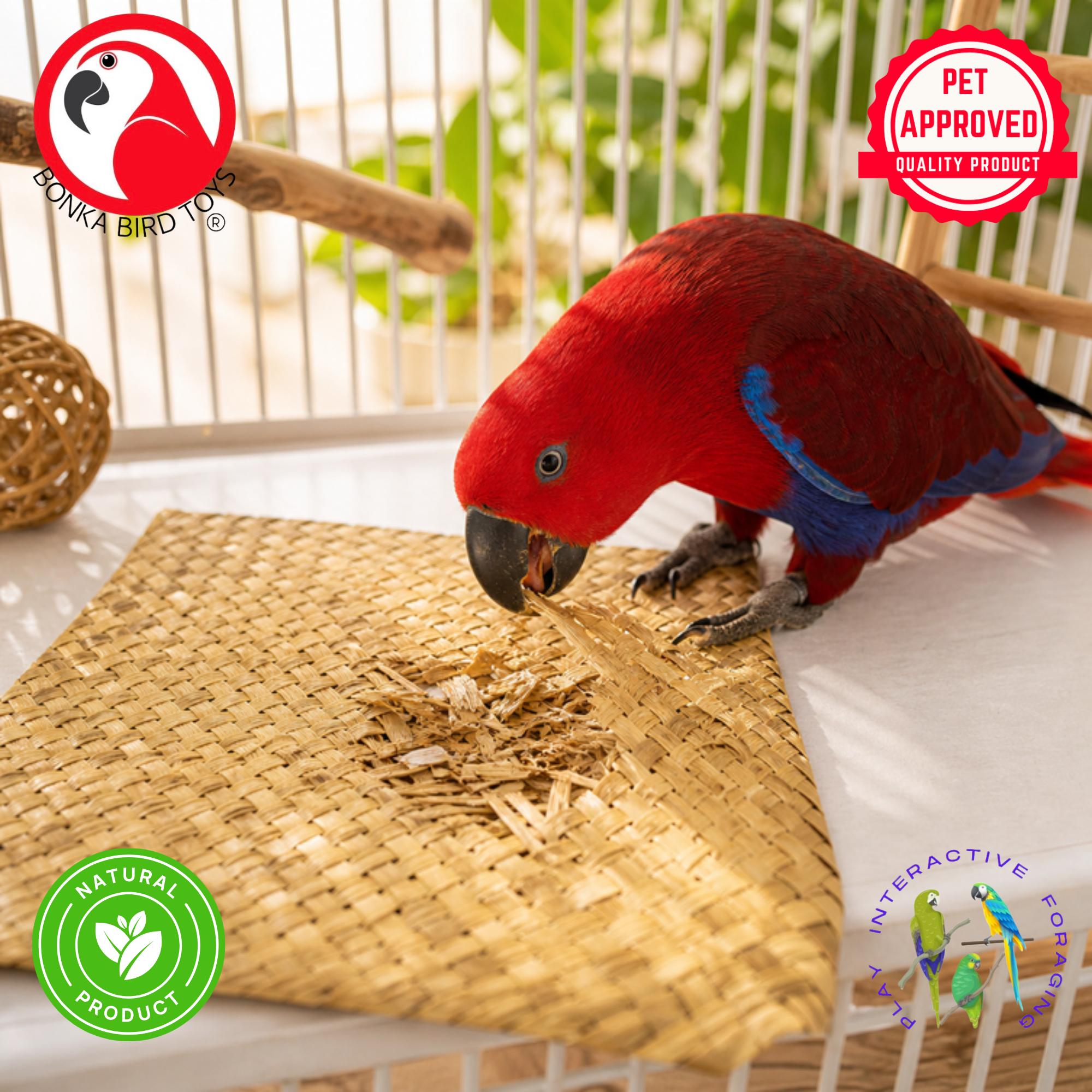 3426 12-Inch Palm Mat - Bonka Bird Toys