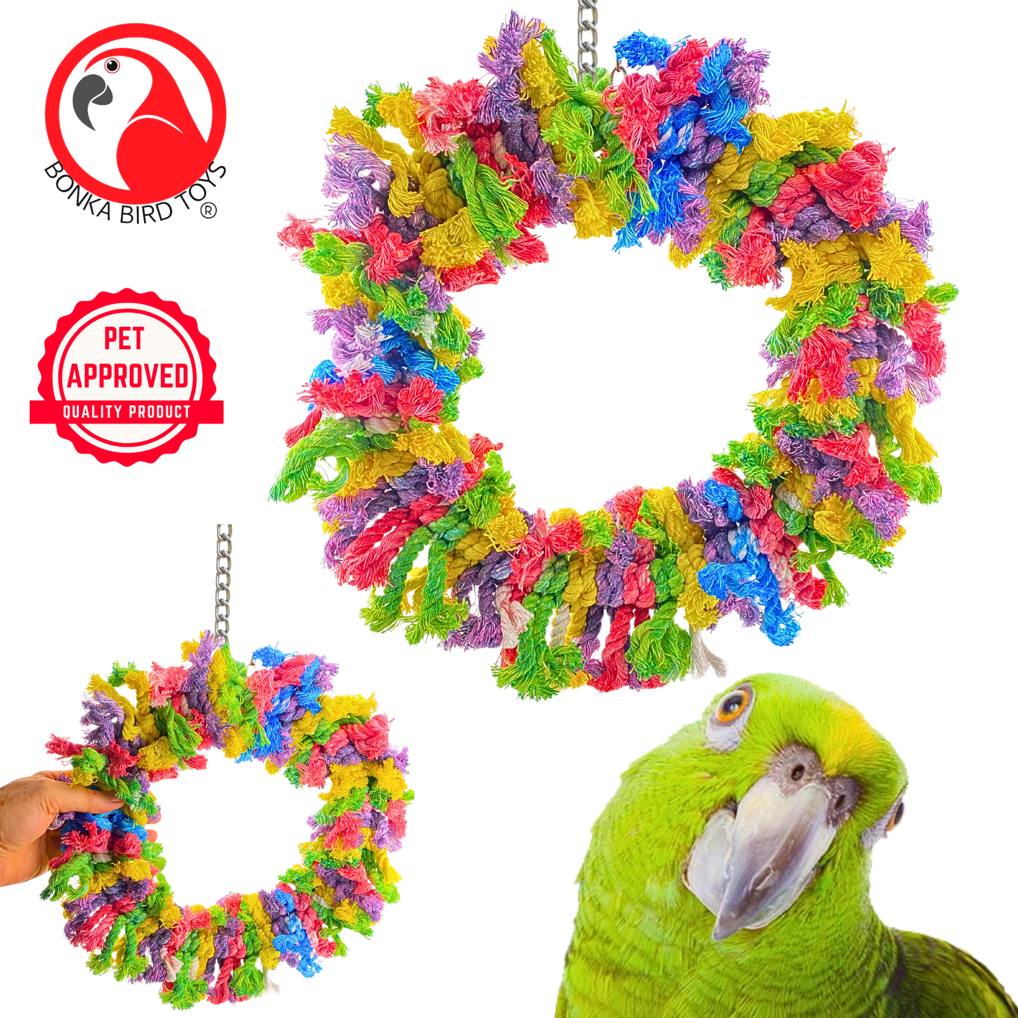 994 Fiesta Fluff Ring - Bonka Bird Toys