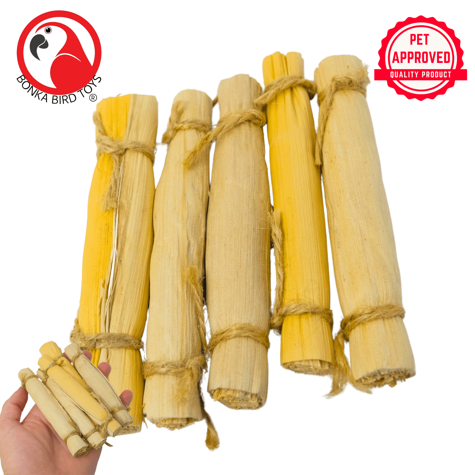 2375 Pk5 4-Inch Banana Leaf Sticks - Bonka Bird Toys