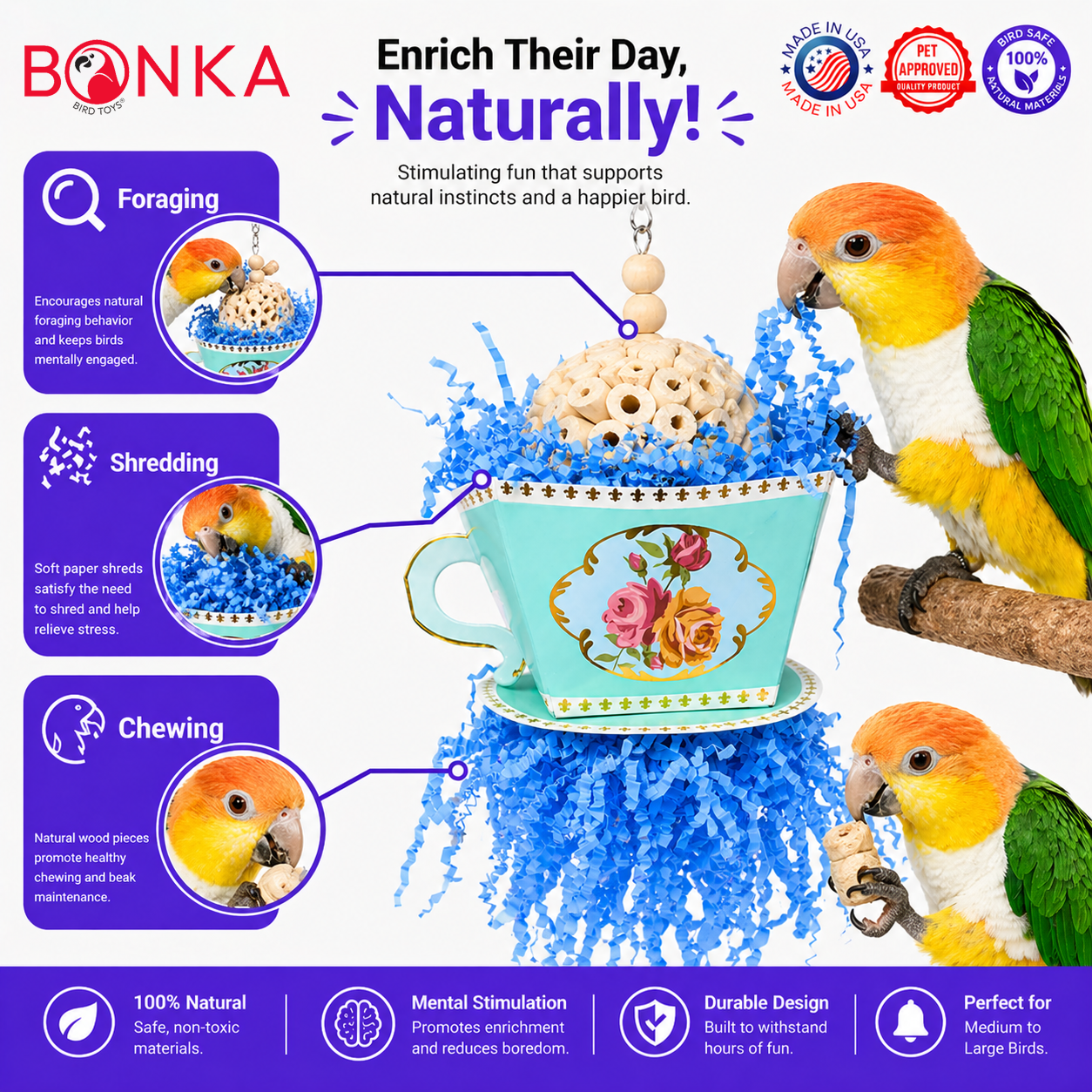Sola Teacup - Bonka Bird Toys