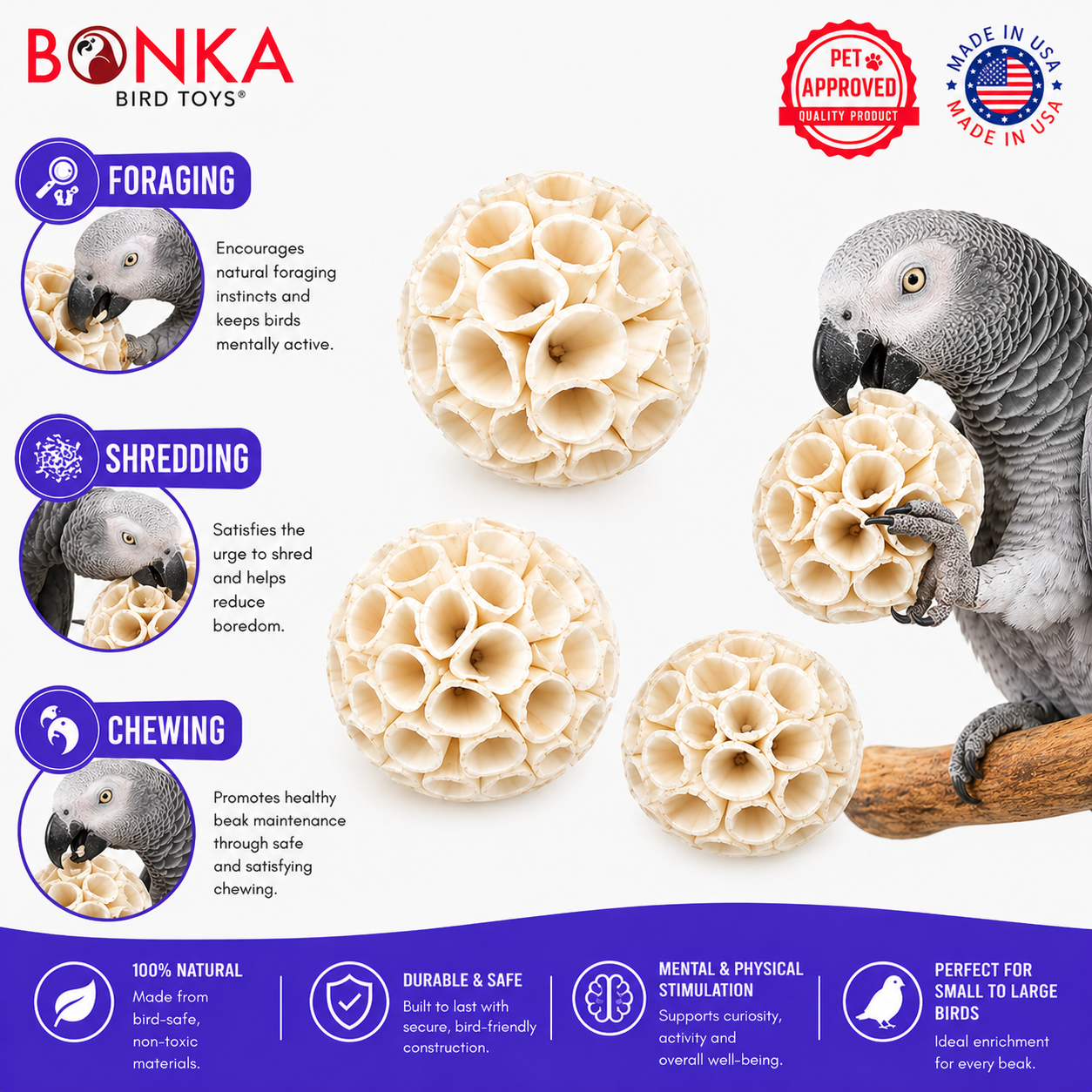 Sola Crepe Balls - Bonka Bird Toys
