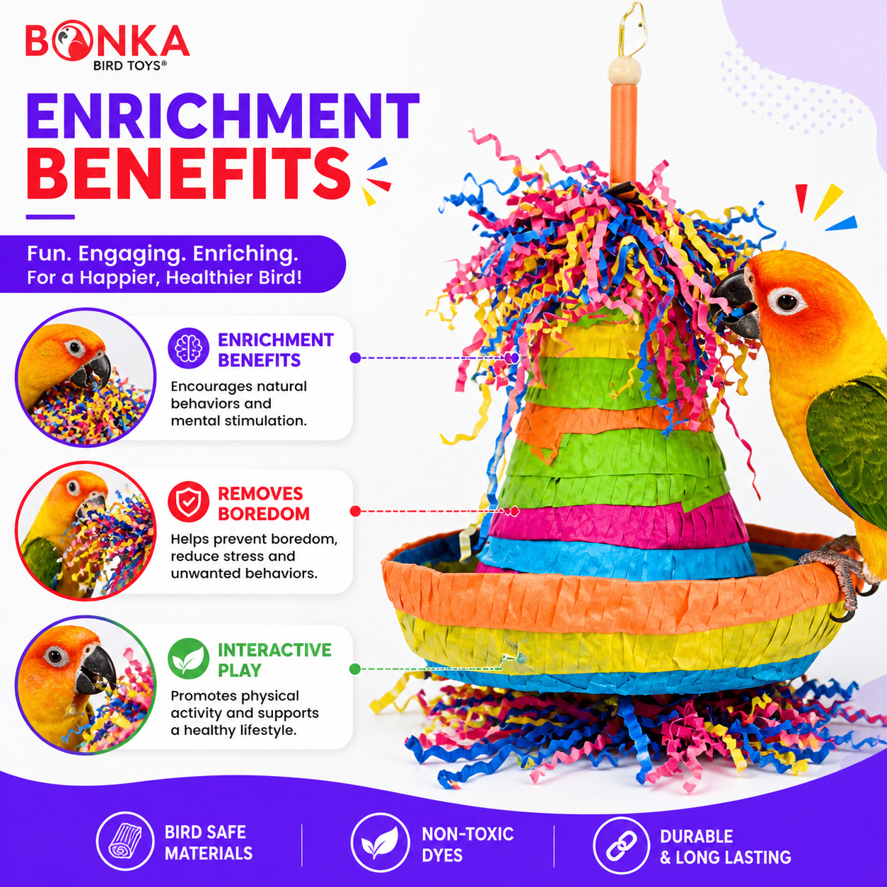 2198 Pinata Hat - Bonka Bird Toys