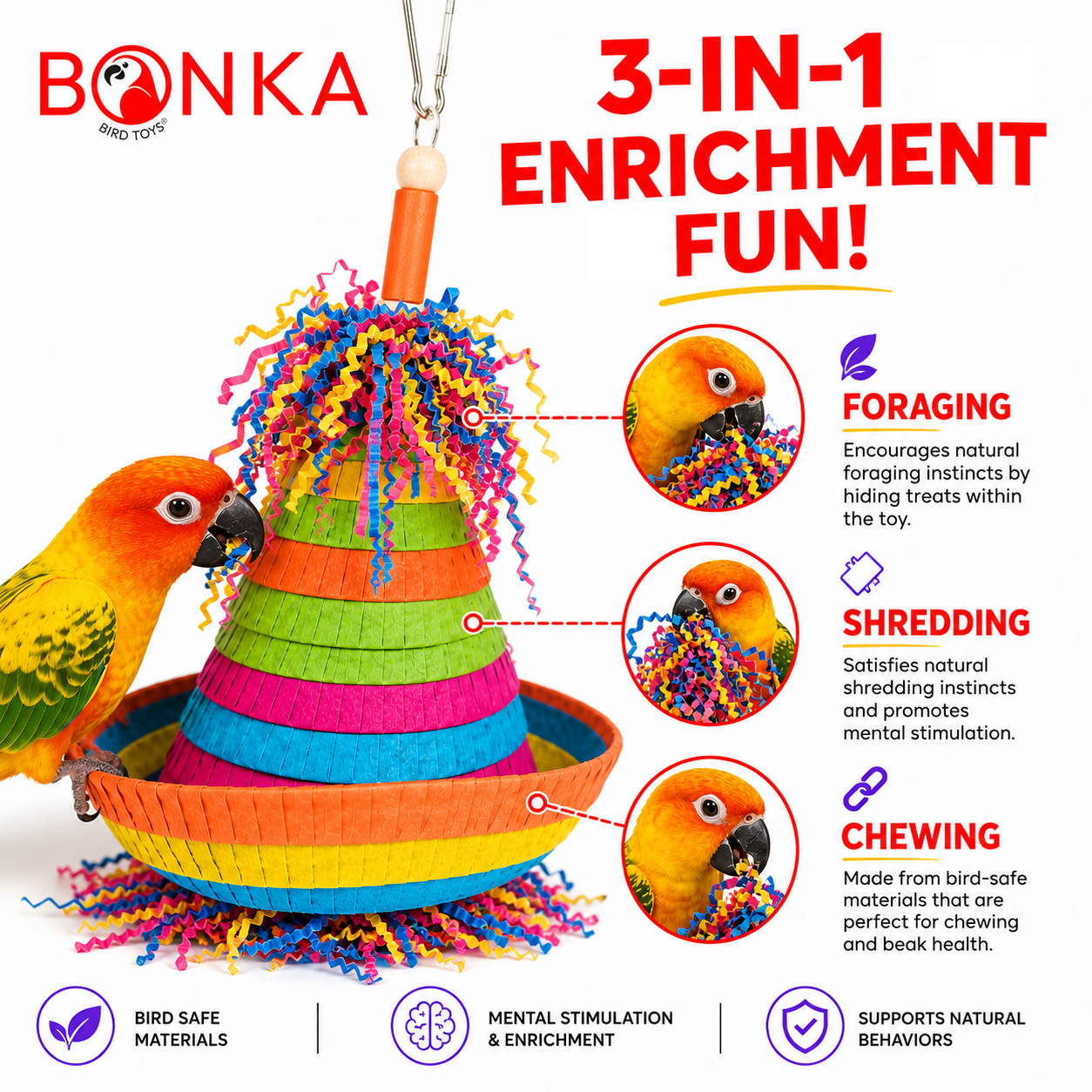 2198 Pinata Hat - Bonka Bird Toys