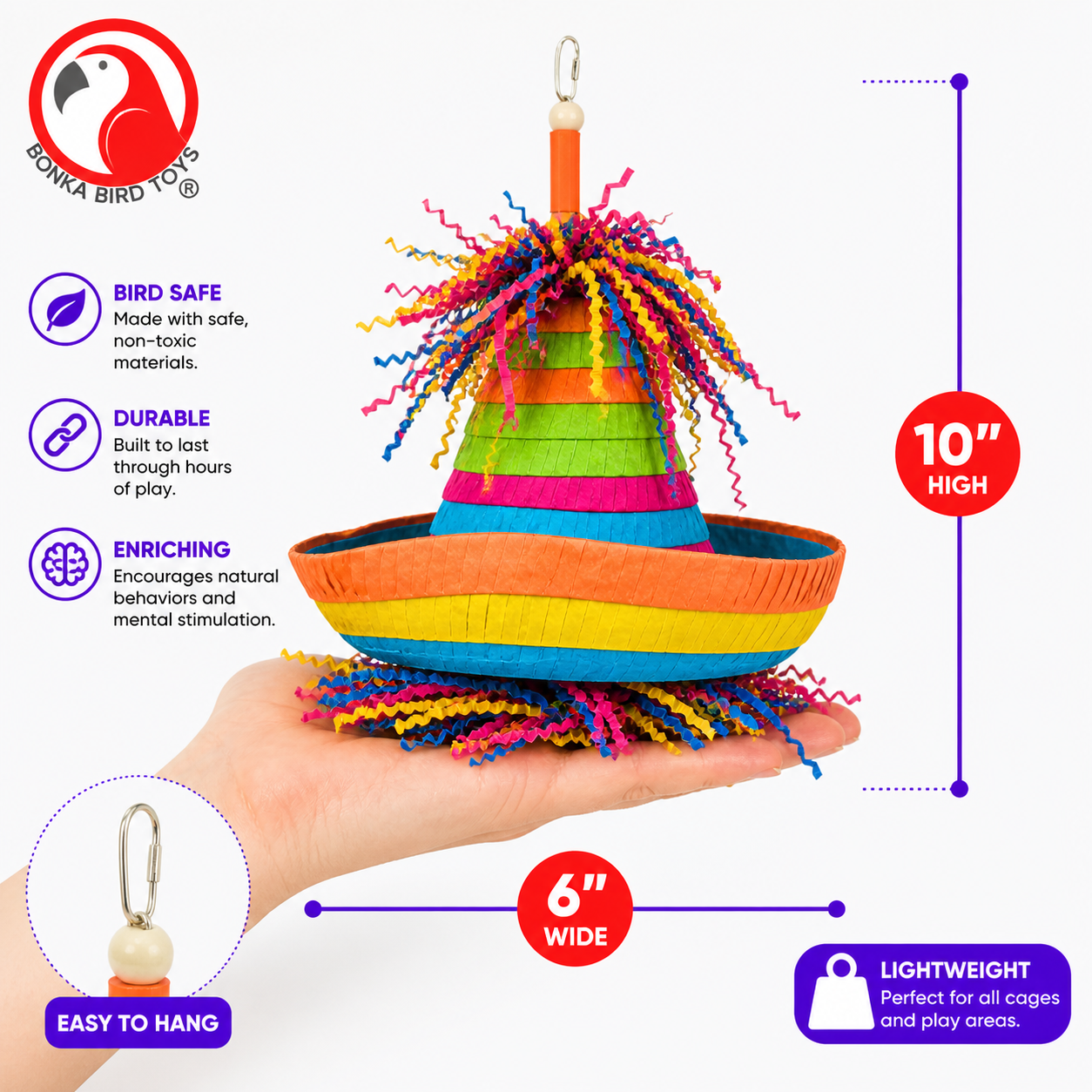 2198 Pinata Hat - Bonka Bird Toys