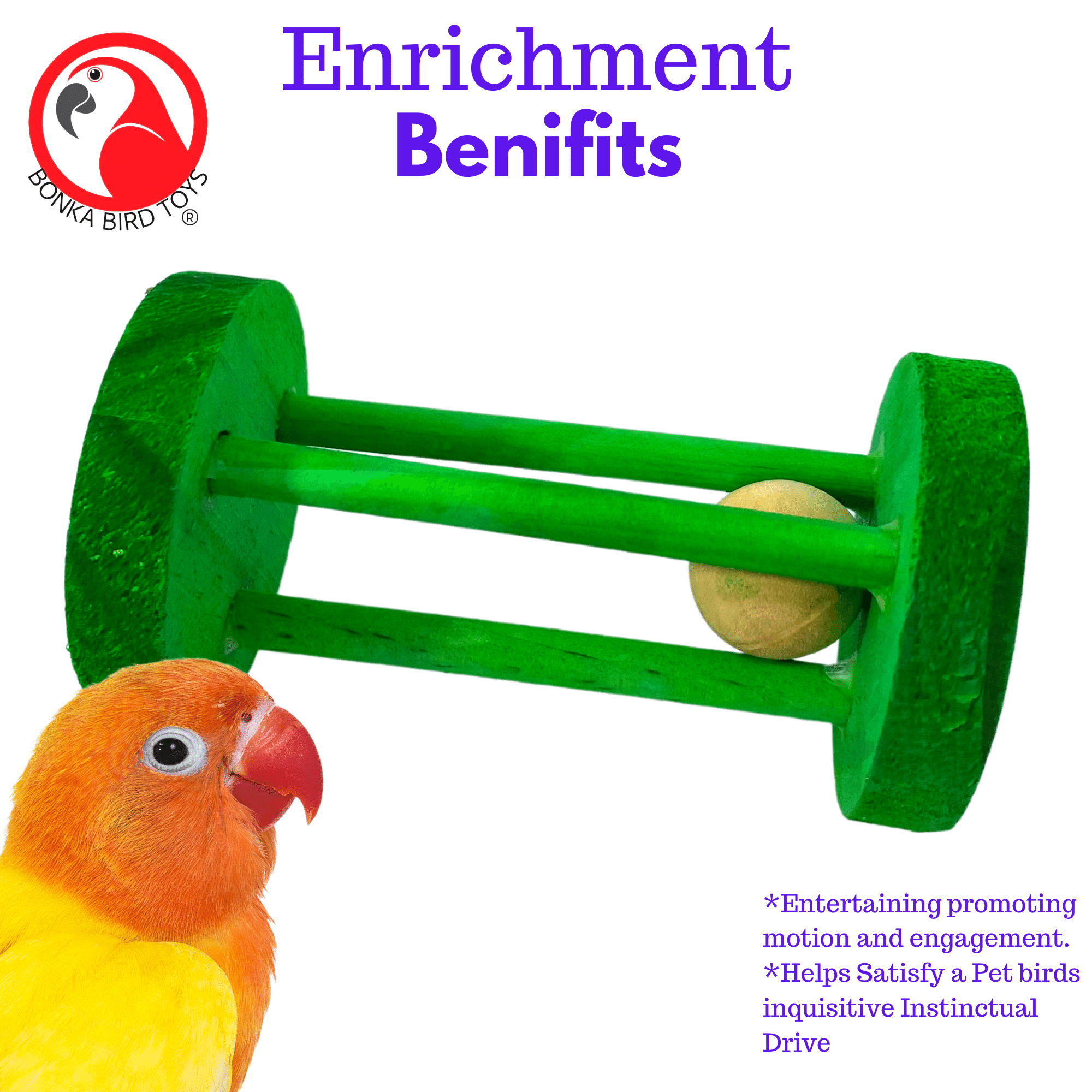 Rattle Cylinder - Bonka Bird Toys