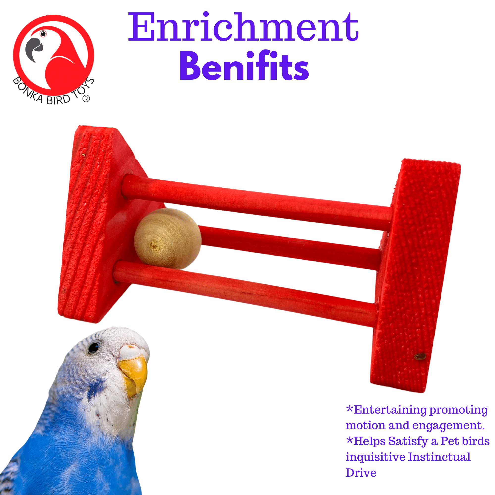 Rattle Cylinder - Bonka Bird Toys