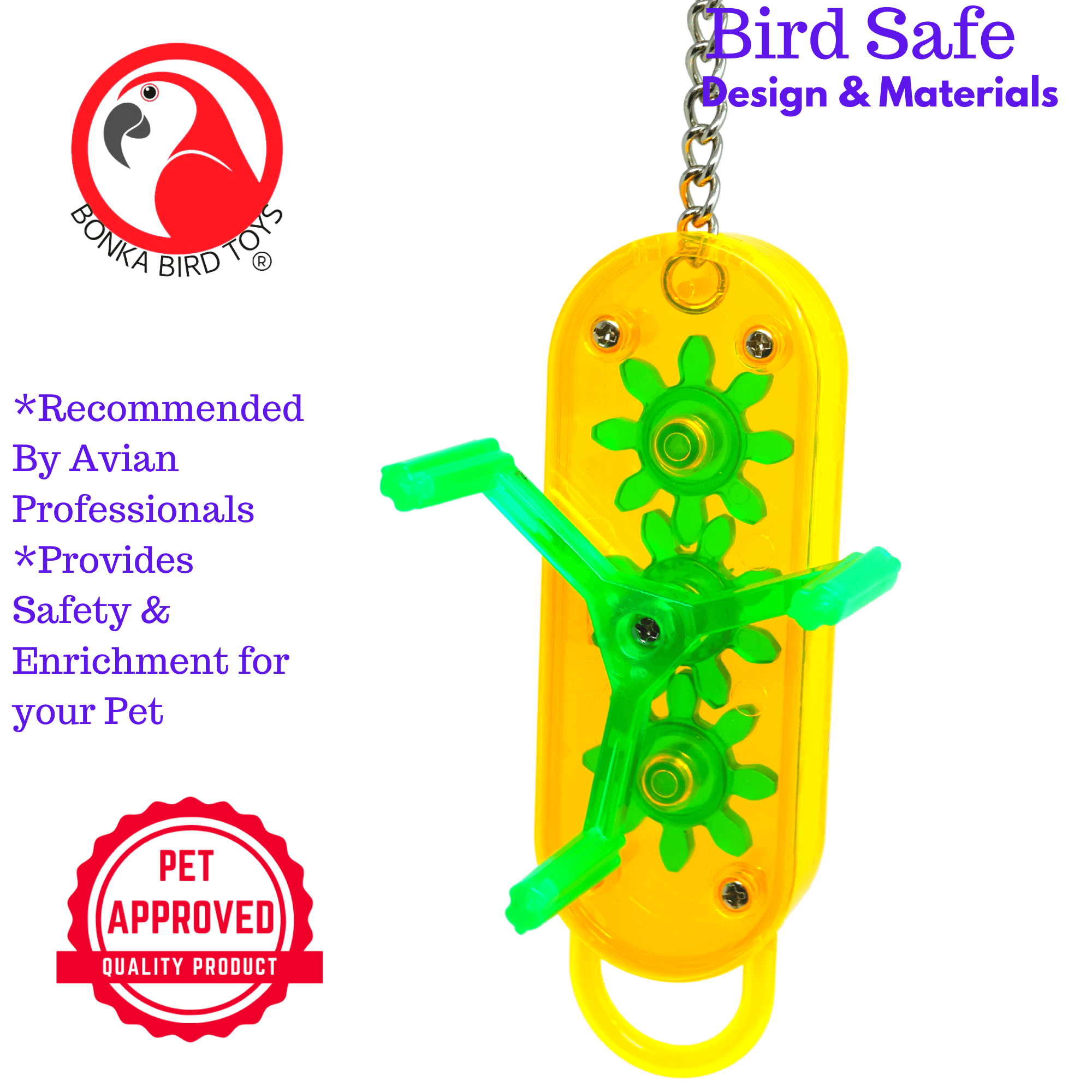 0044 Small Gearhead - Bonka Bird Toys