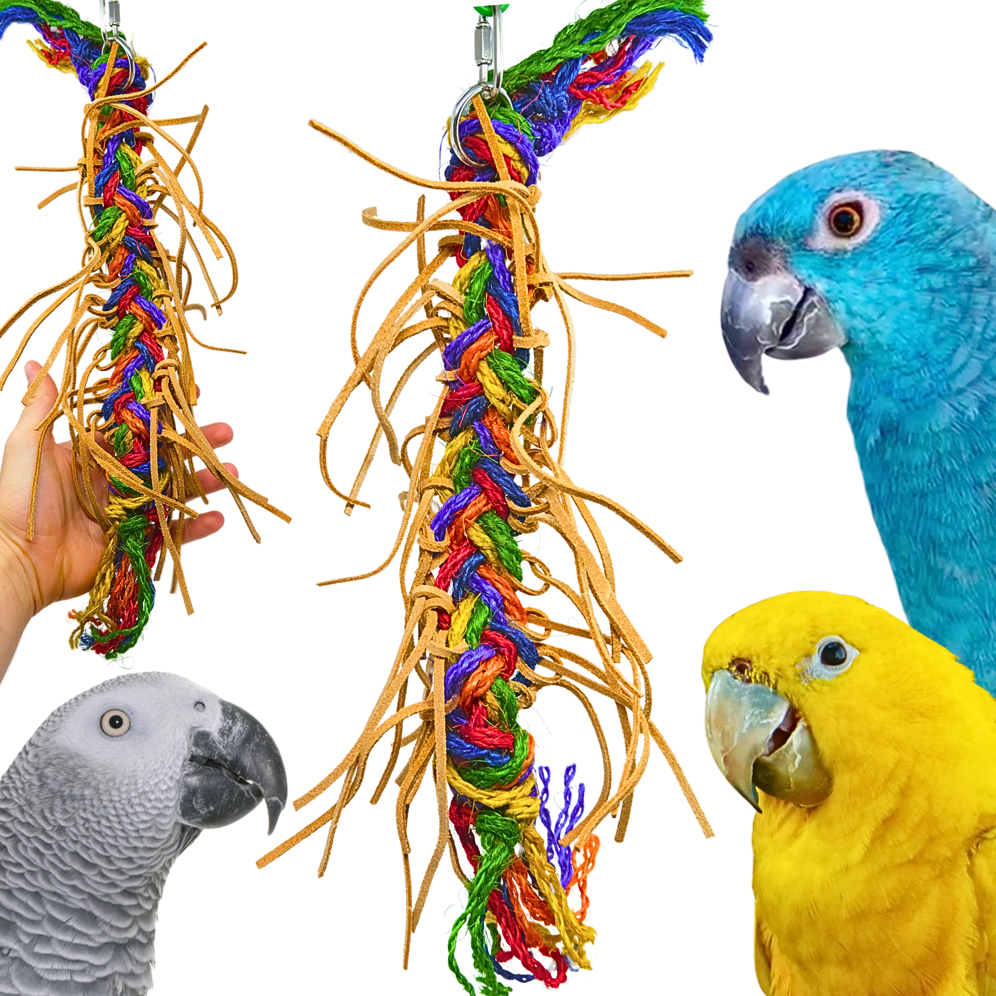 2629 Large Leather Braid - Bonka Bird Toys