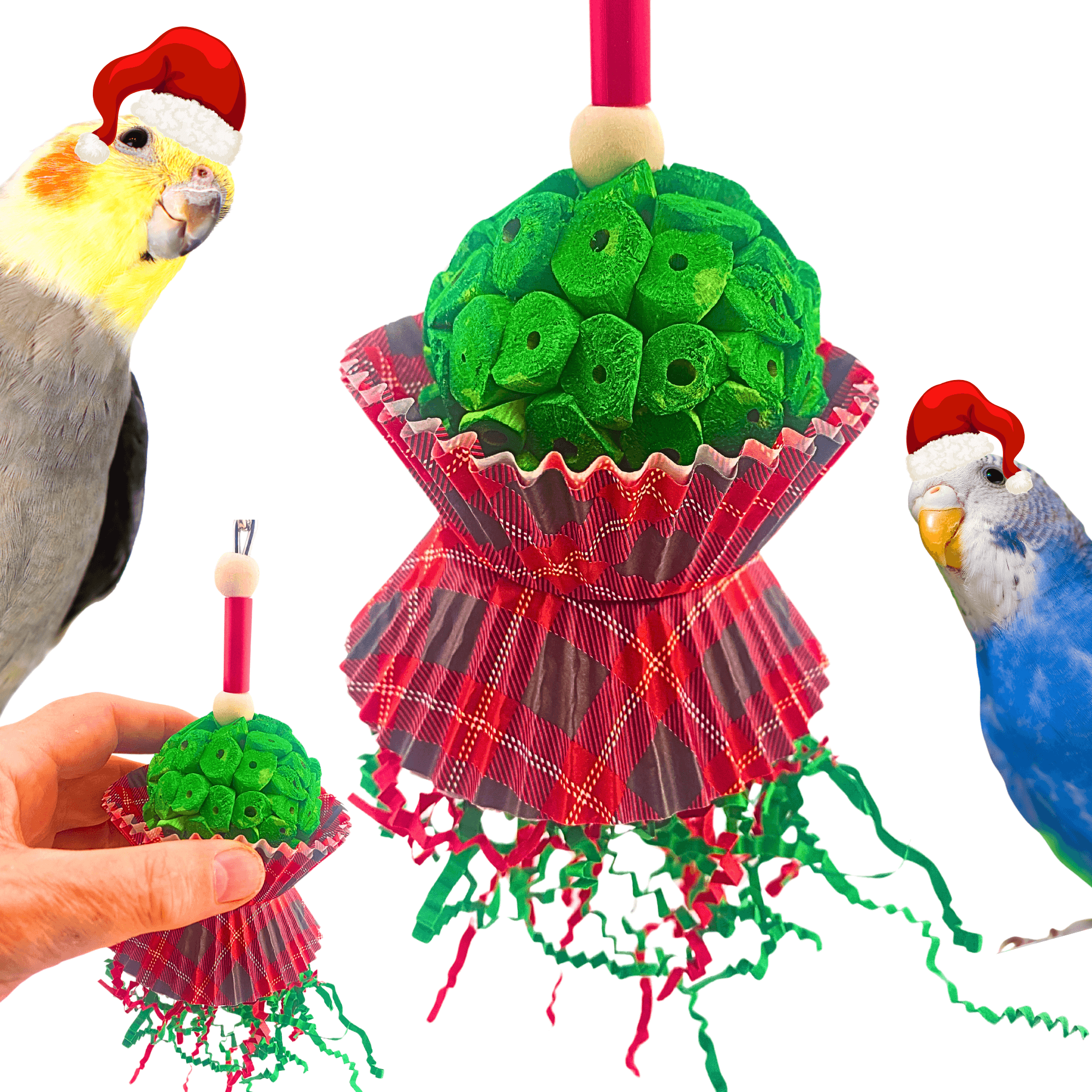 2733 Christmas Sola Tartan - Bonka Bird Toys