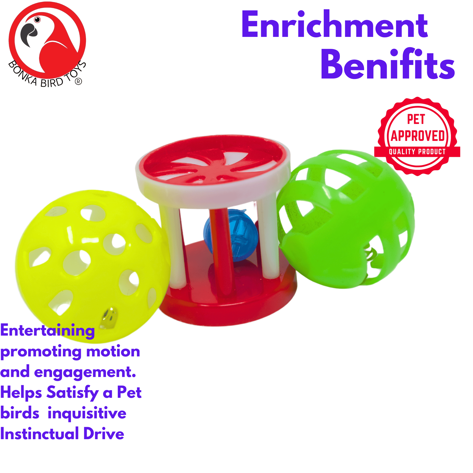 1195 Play Three Foot Talon - Bonka Bird Toys