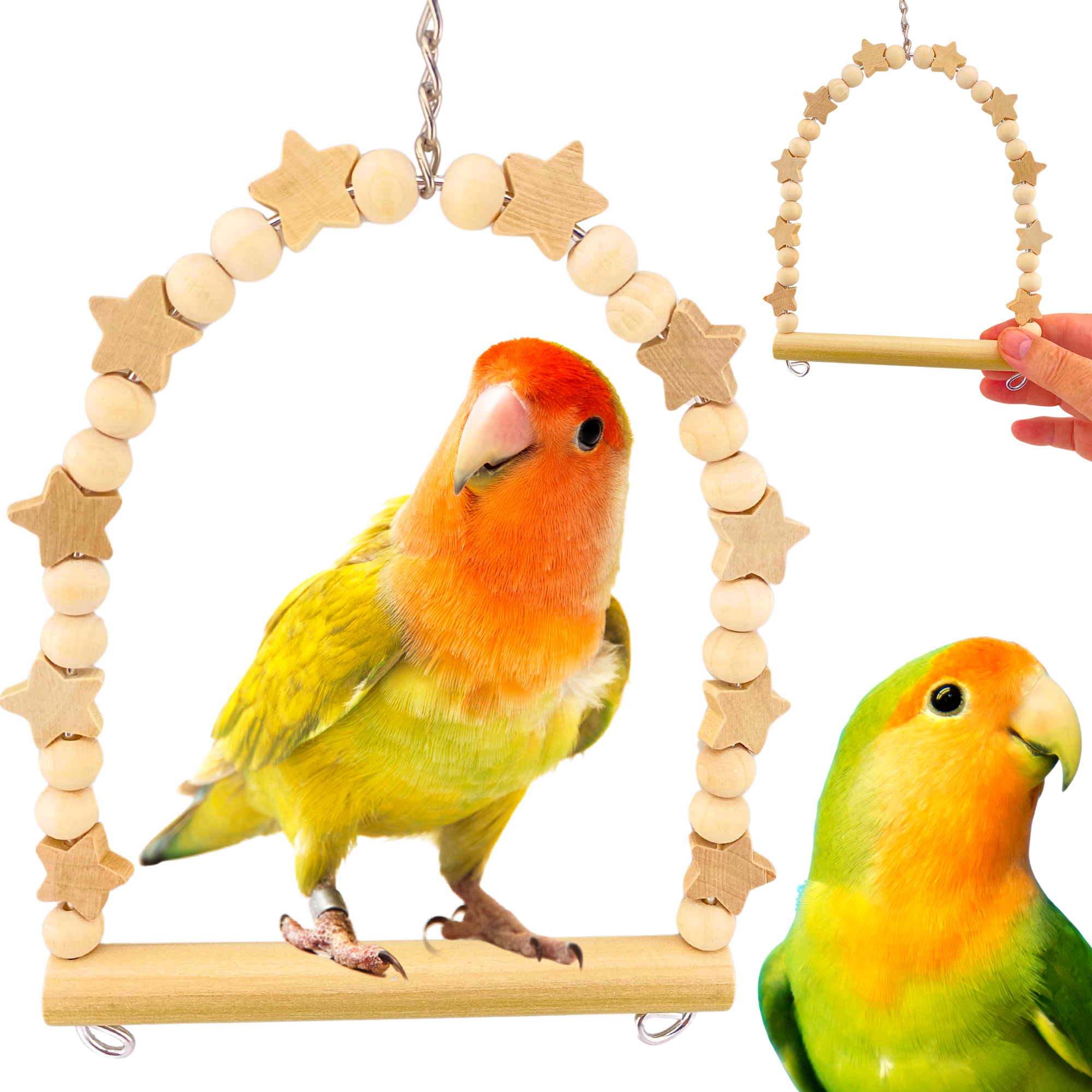 1448 Natural Star Swing - Bonka Bird Toys