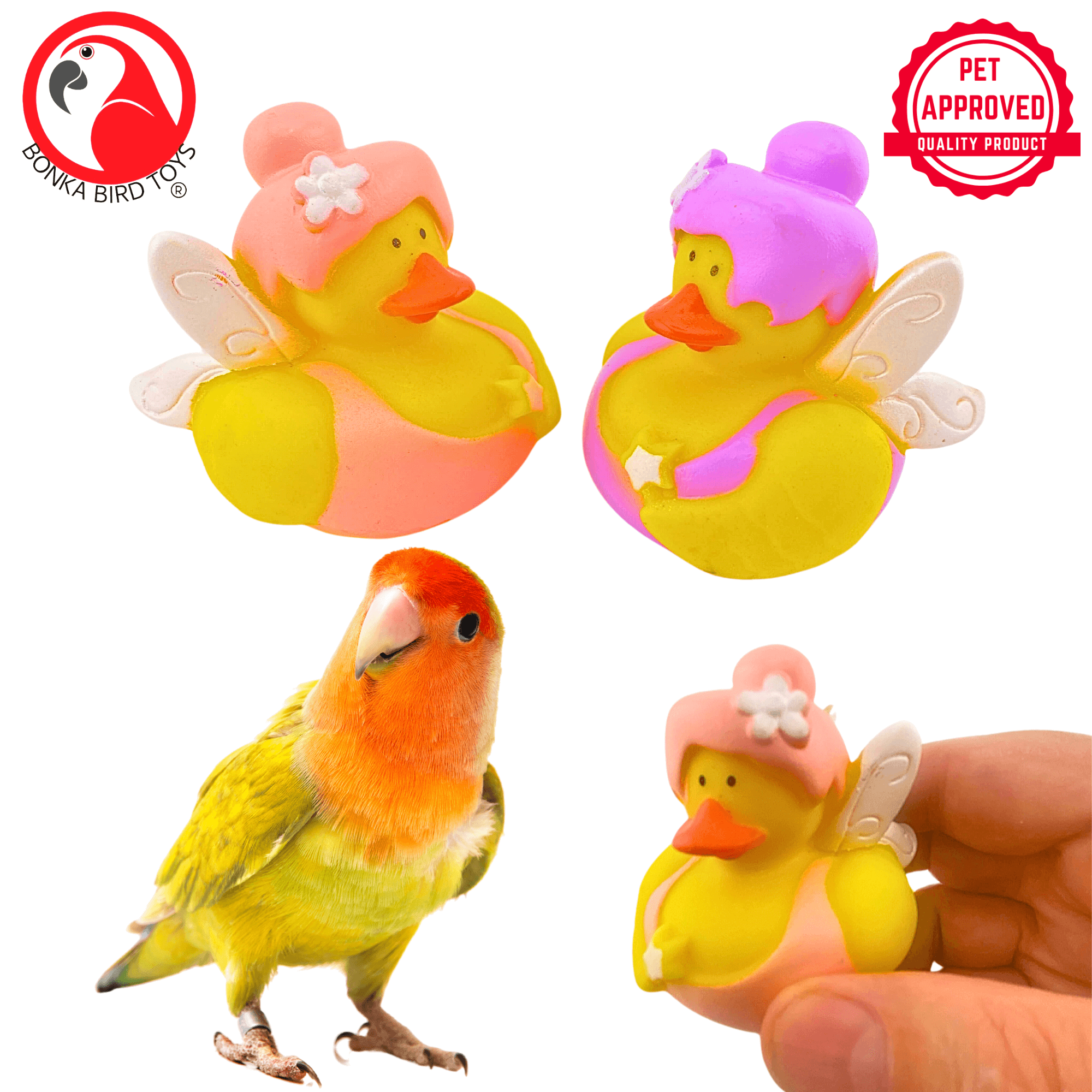 1441 Pk2 Fairy Duck - Bonka Bird Toys