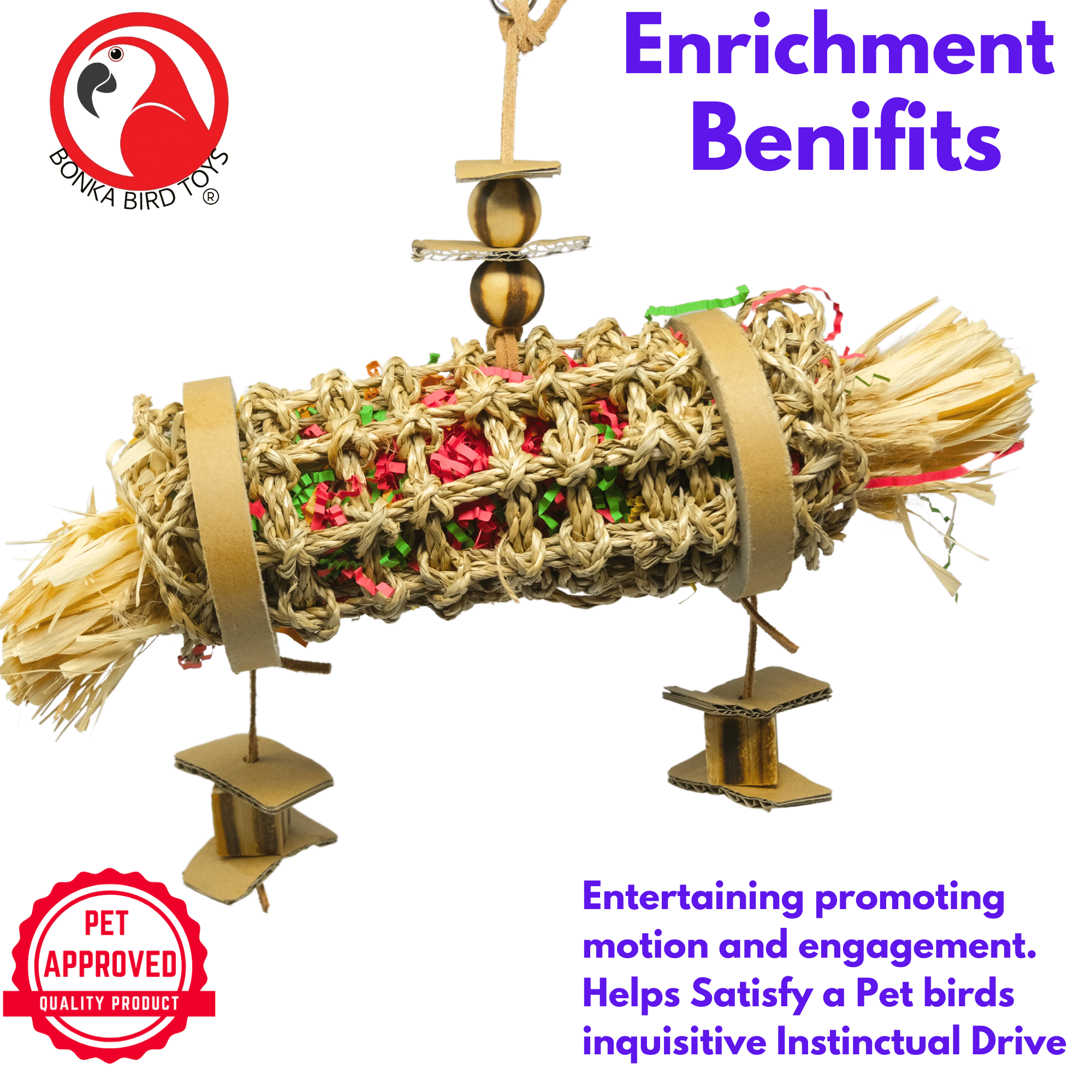 2152 Medium Shred Roll - Bonka Bird Toys