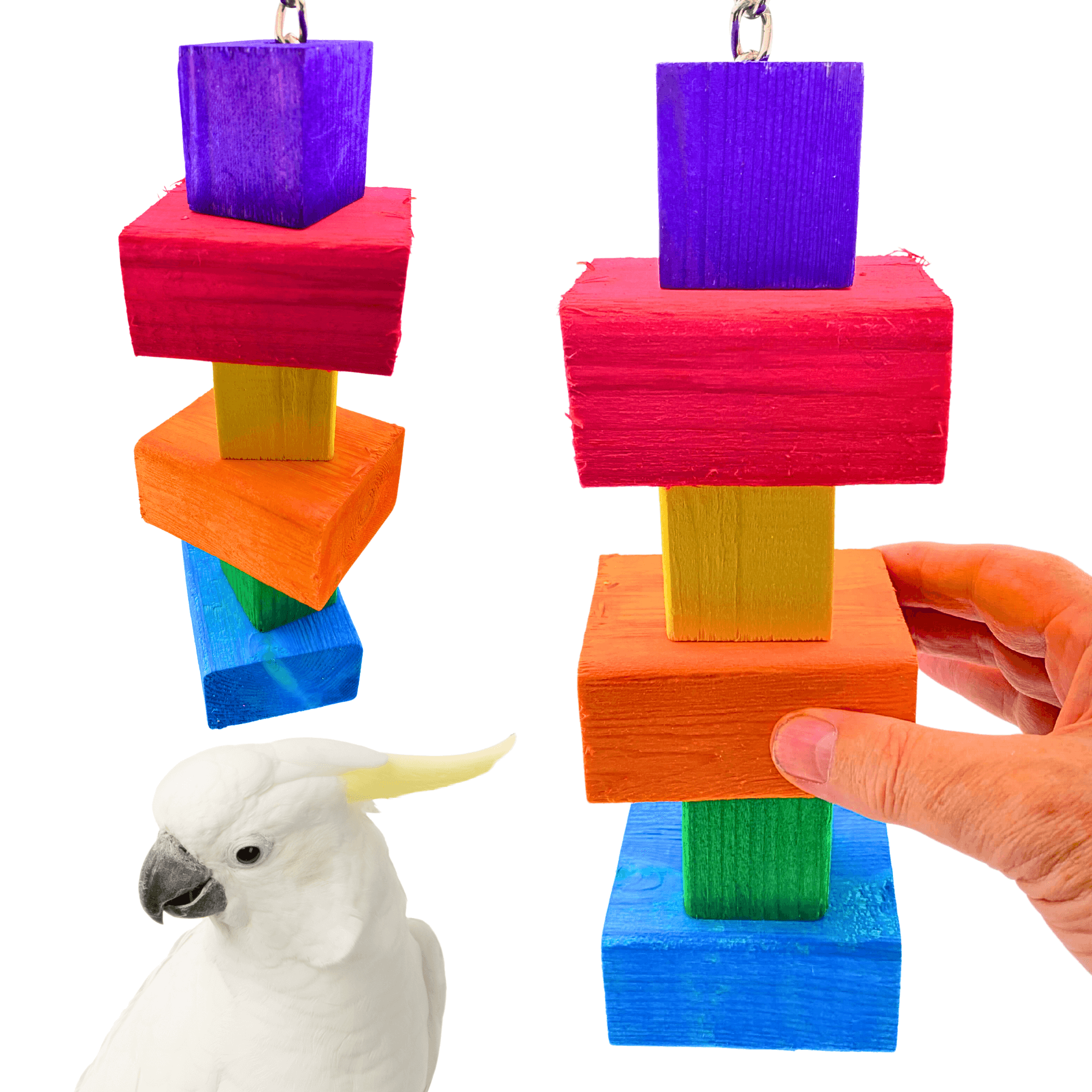 1174 Big Bites Rainbow Wood Tower - Bonka Bird Toys
