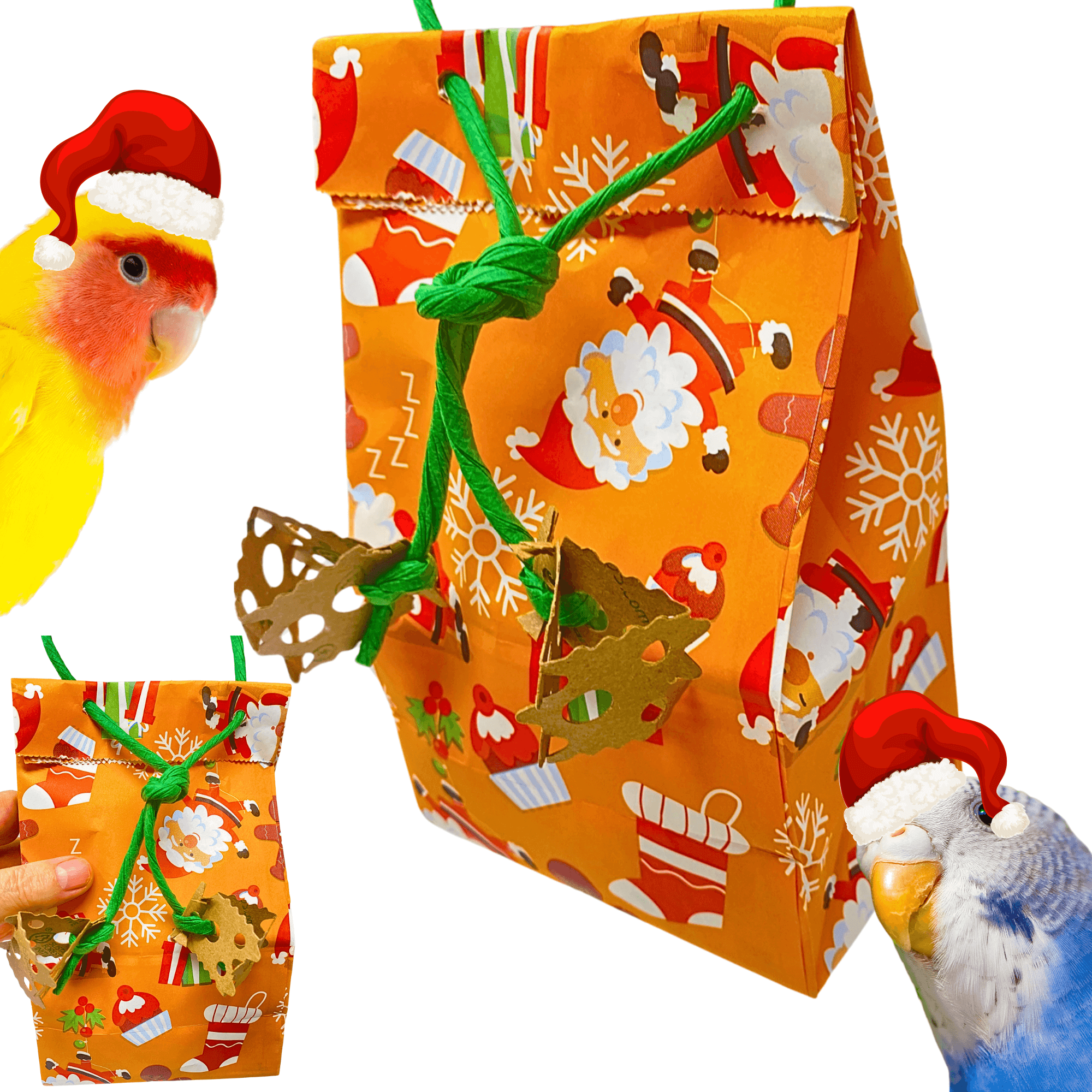 2751 Christmas Ginger Bread Treat Bag - Bonka Bird Toys