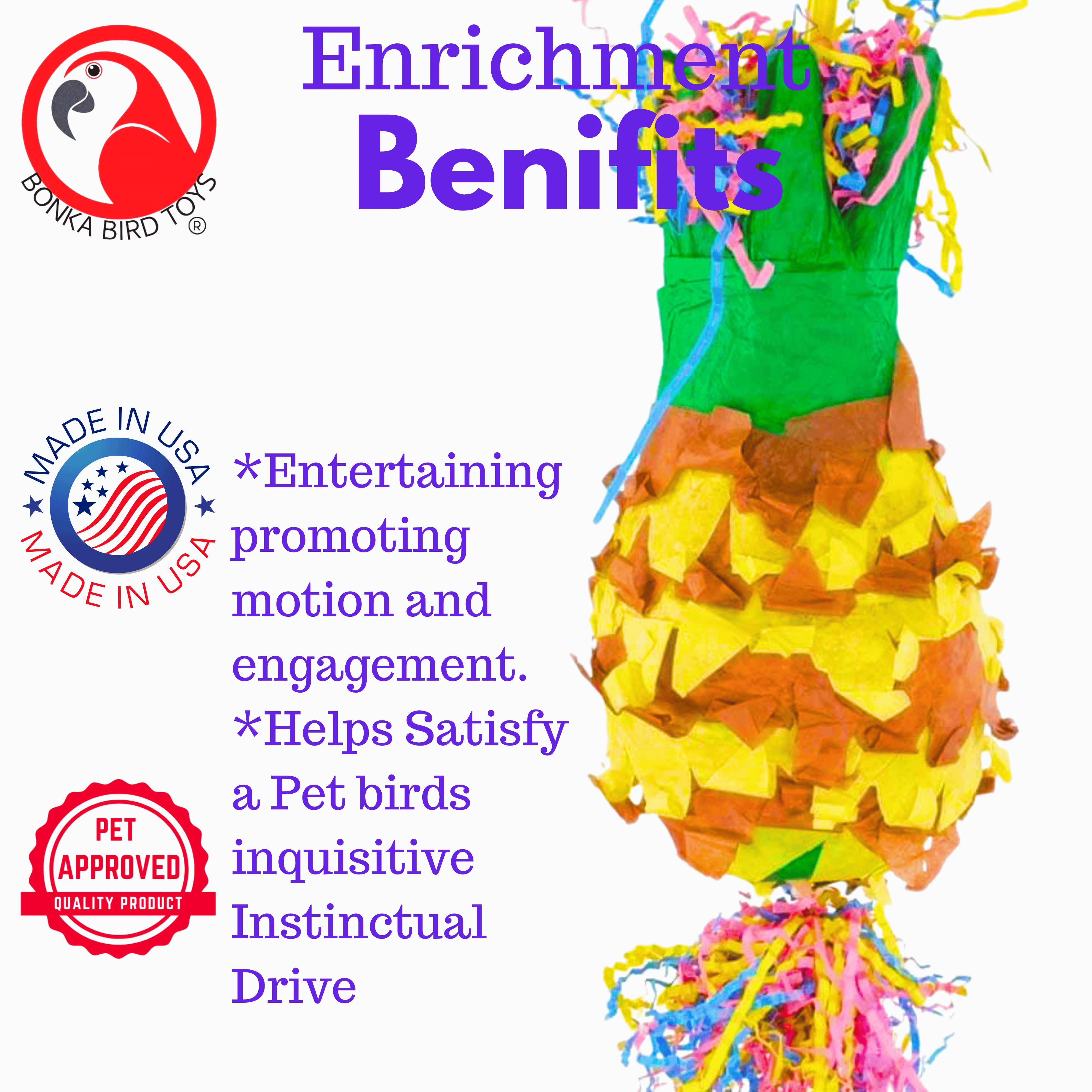 3762 Piñata Pineapple - Bonka Bird Toys