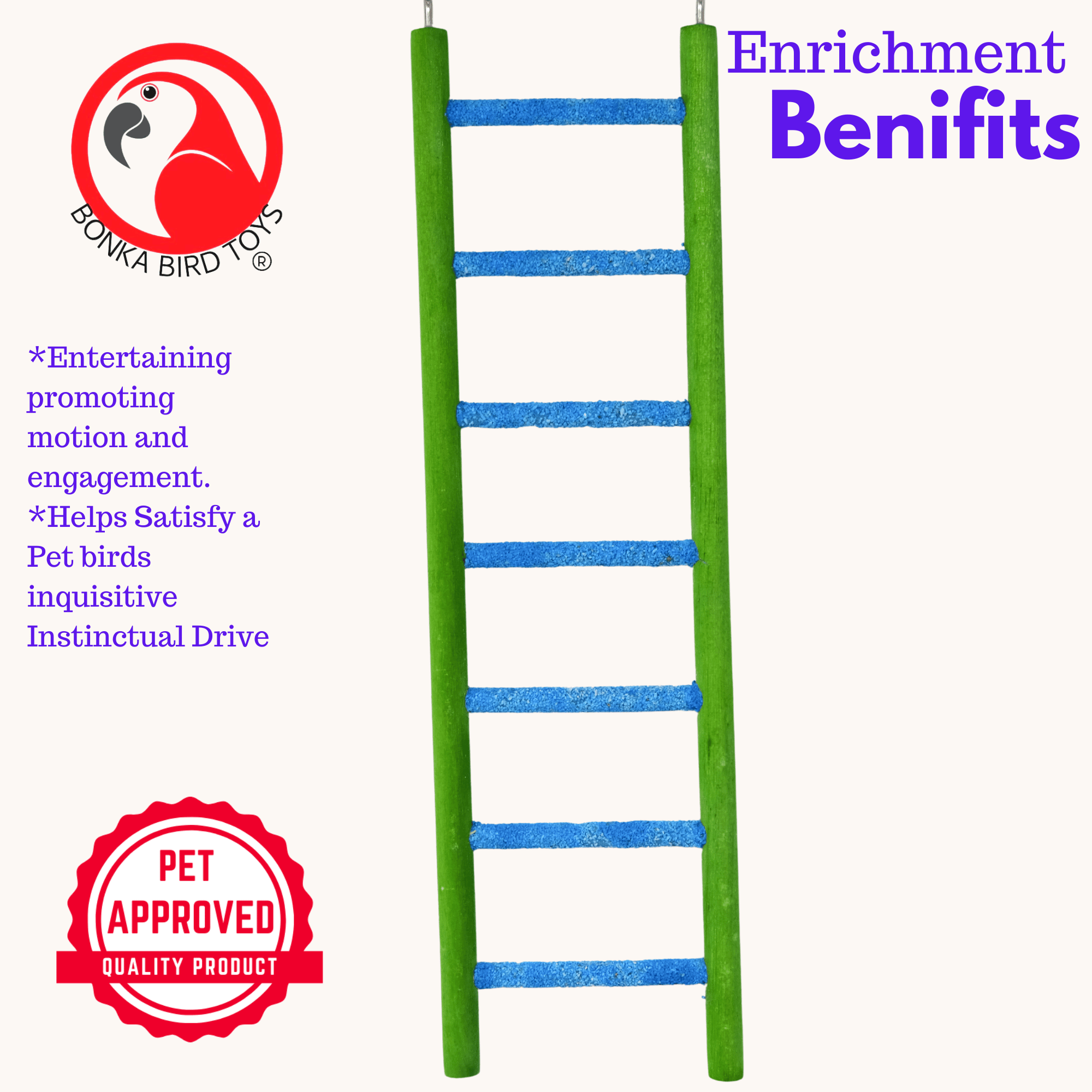 30802 Small Pedi-ladder 11" BOGO BUNDLE BUY ONE GET ONE FREE! - Bonka Bird Toys