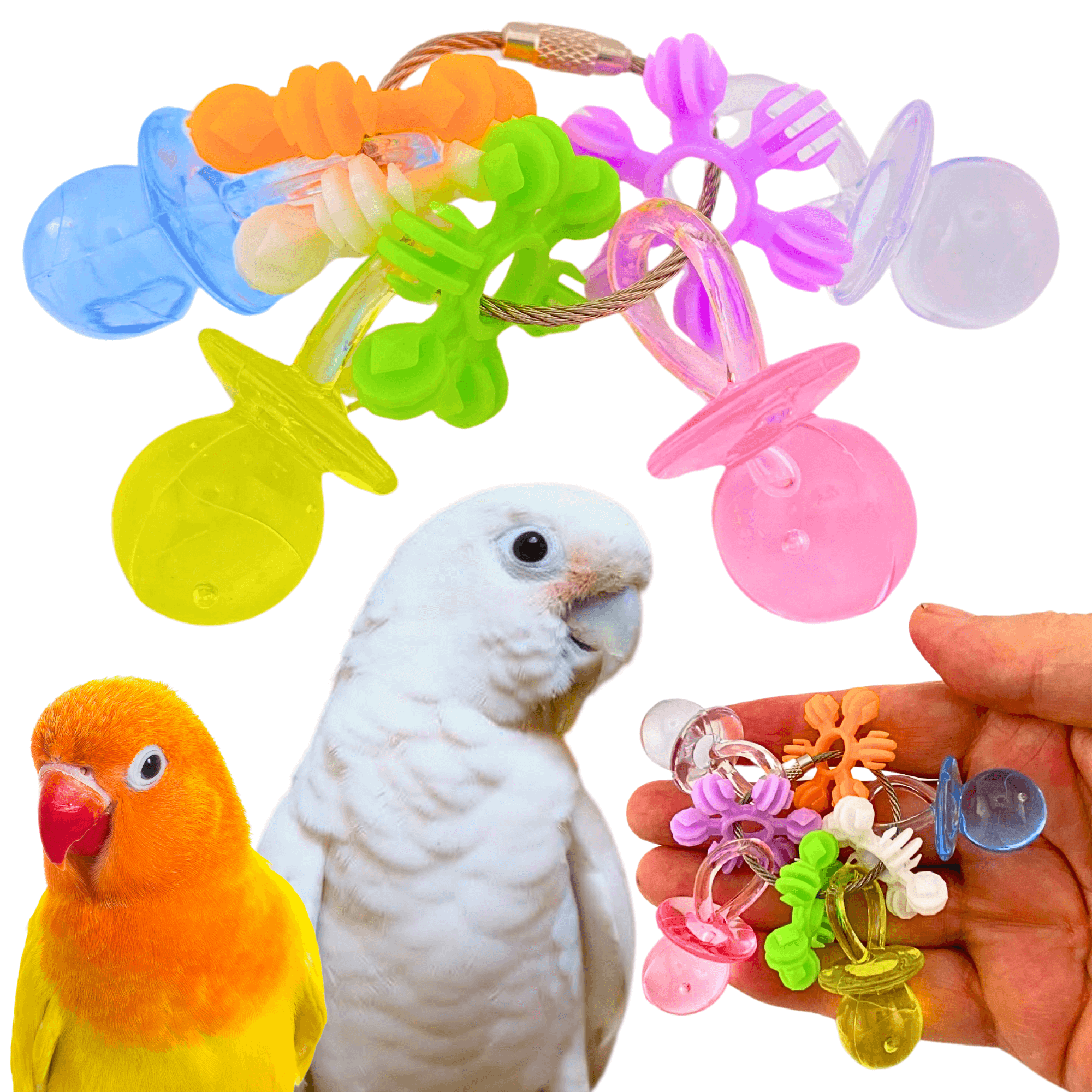 3775 Stainless Steel Paci Foot Toy - Bonka Bird Toys