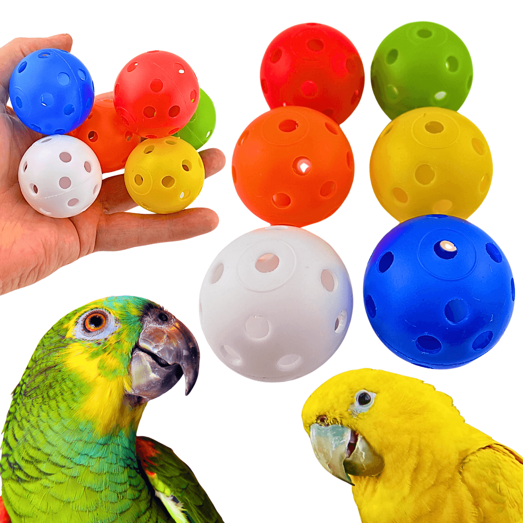 2831 Pk6 Small 1.5" Colored Plastic Balls - Bonka Bird Toys