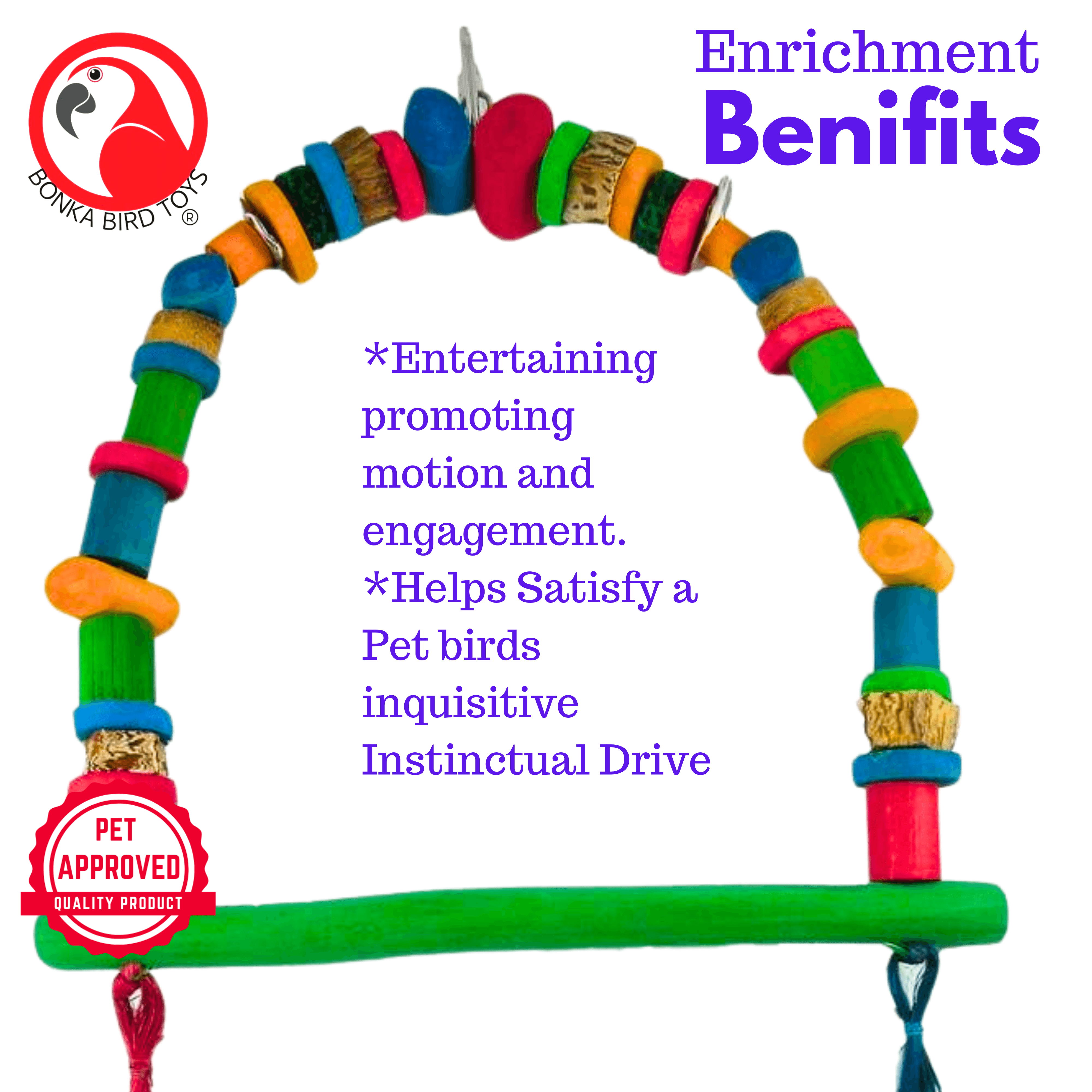 41352 Small Arc Swing - Bonka Bird Toys