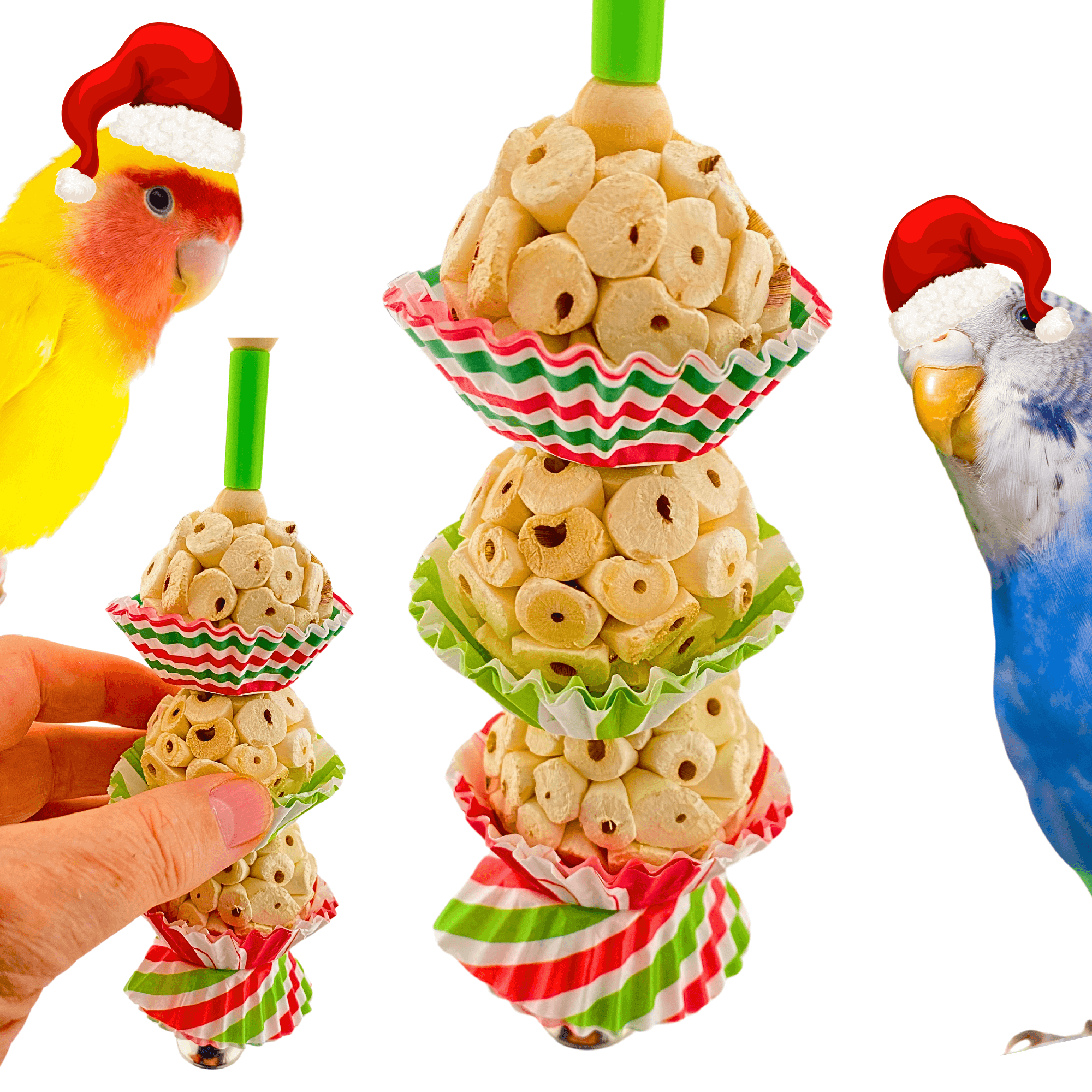 2747 Christmas Three Mini Cake - Bonka Bird Toys