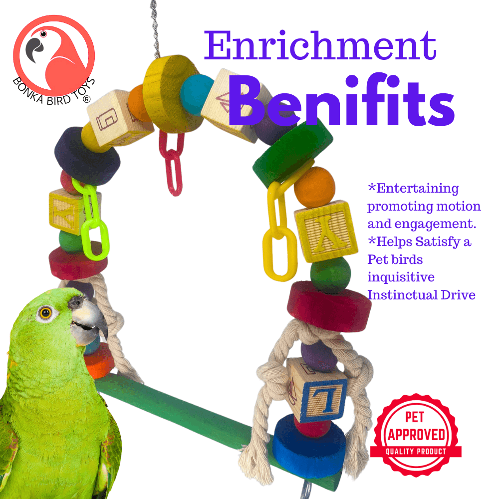 1060 Rainbow Chain Swing - Bonka Bird Toys