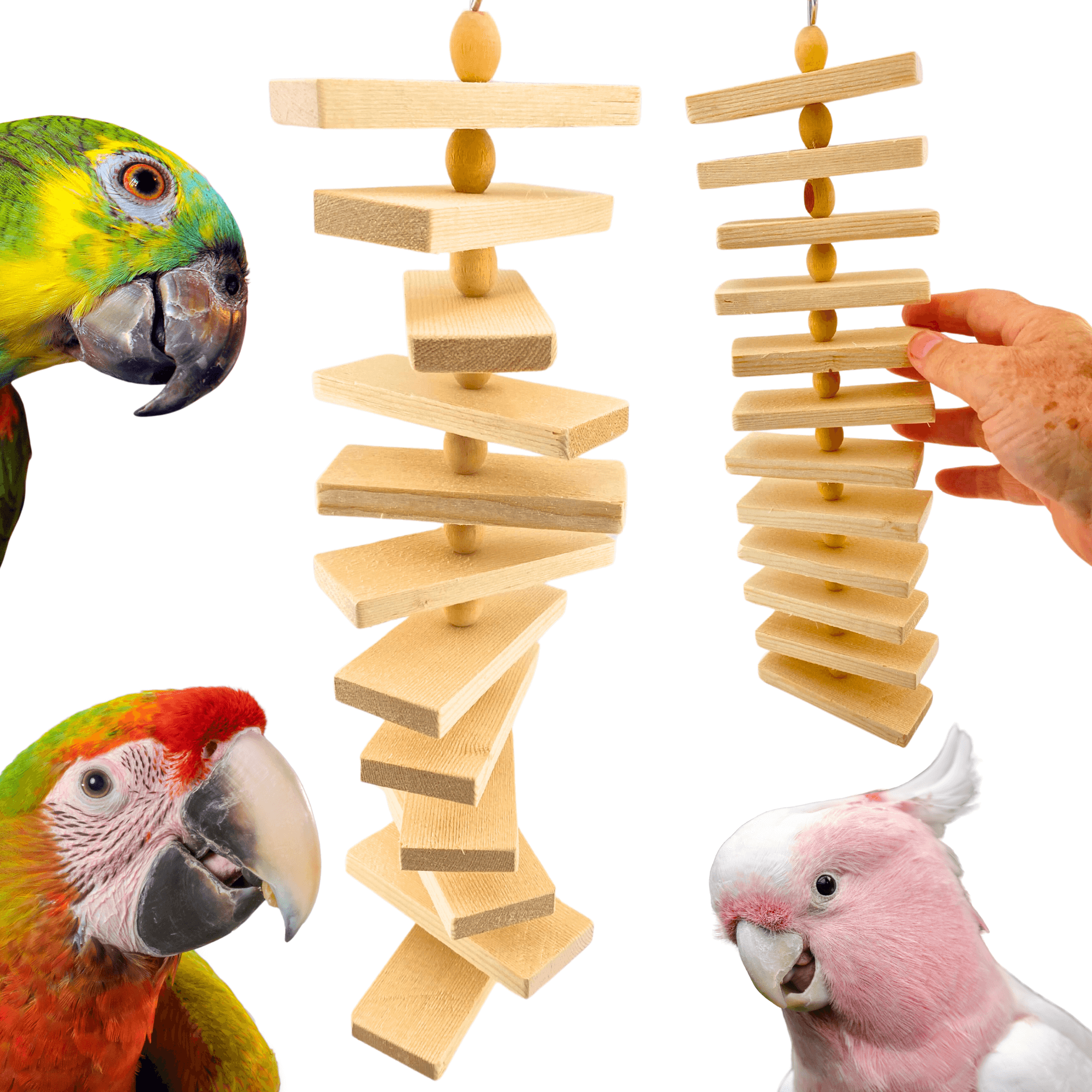 1317 Large Natural Slat Chewer - Bonka Bird Toys