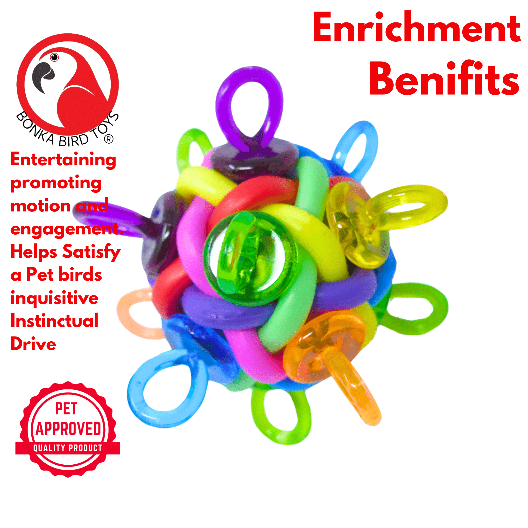 2253 Large Paci Wibbly Foot Toy - Bonka Bird Toys