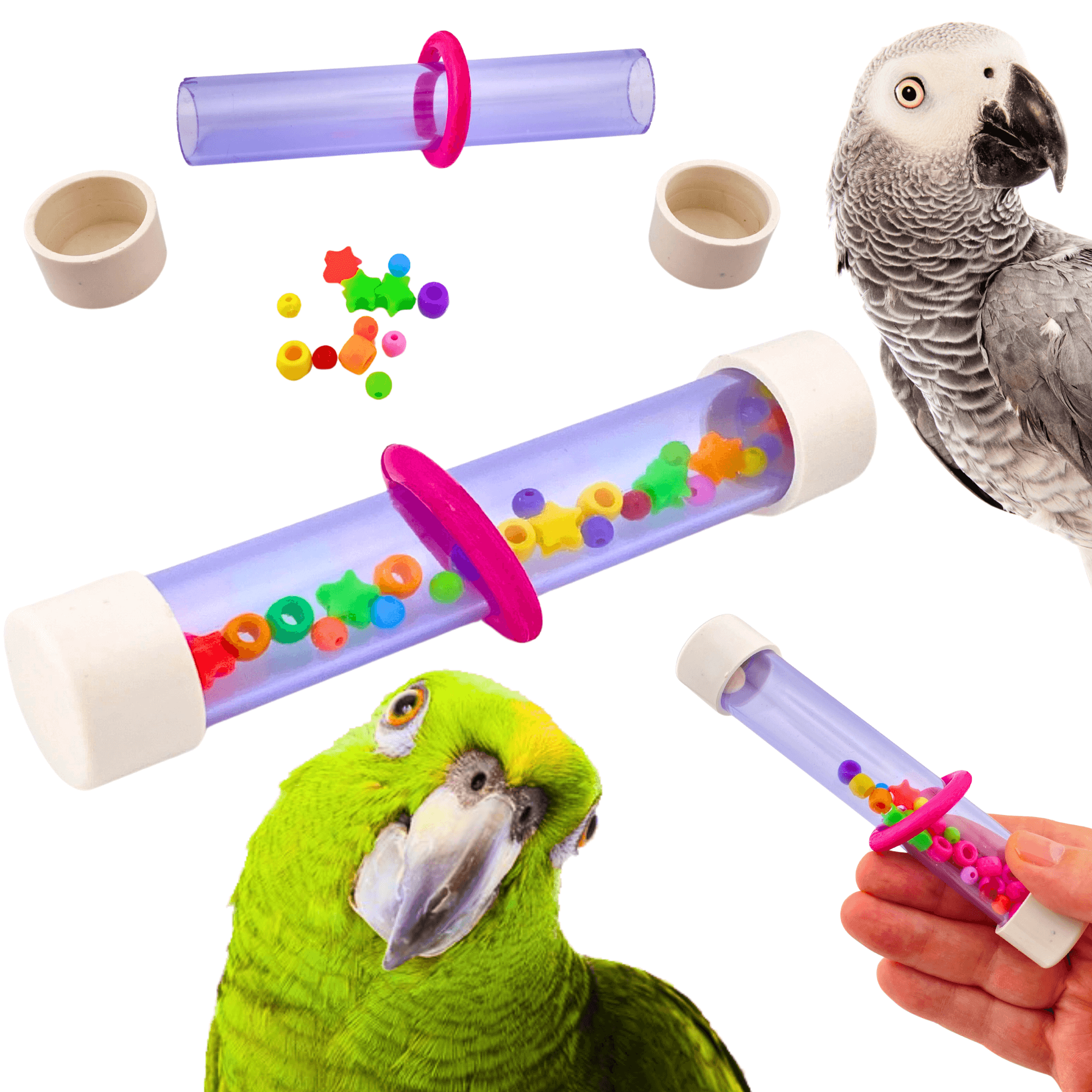 2633 Rattle Tube - Bonka Bird Toys