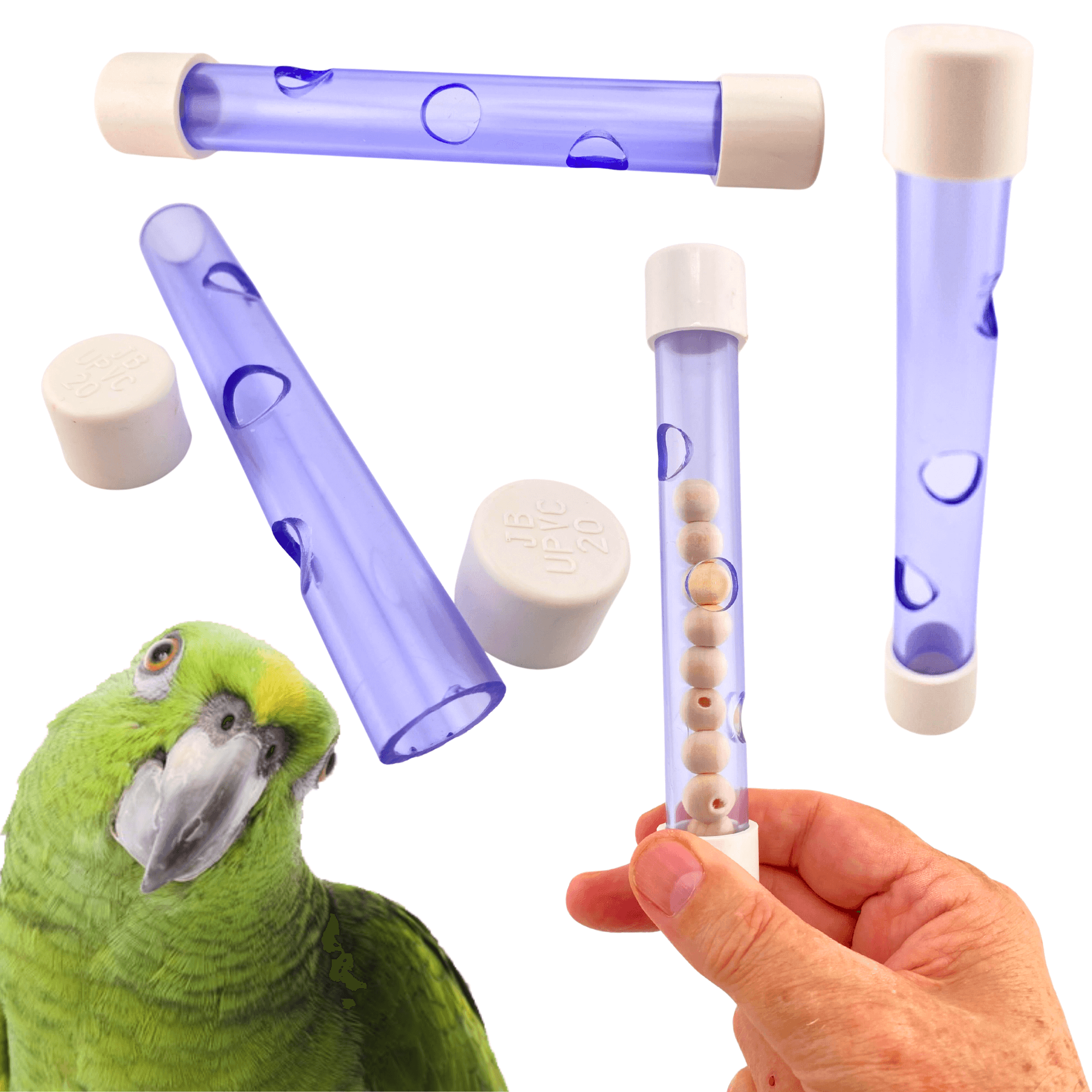 2673 Three Hole Foraging Tube - Bonka Bird Toys
