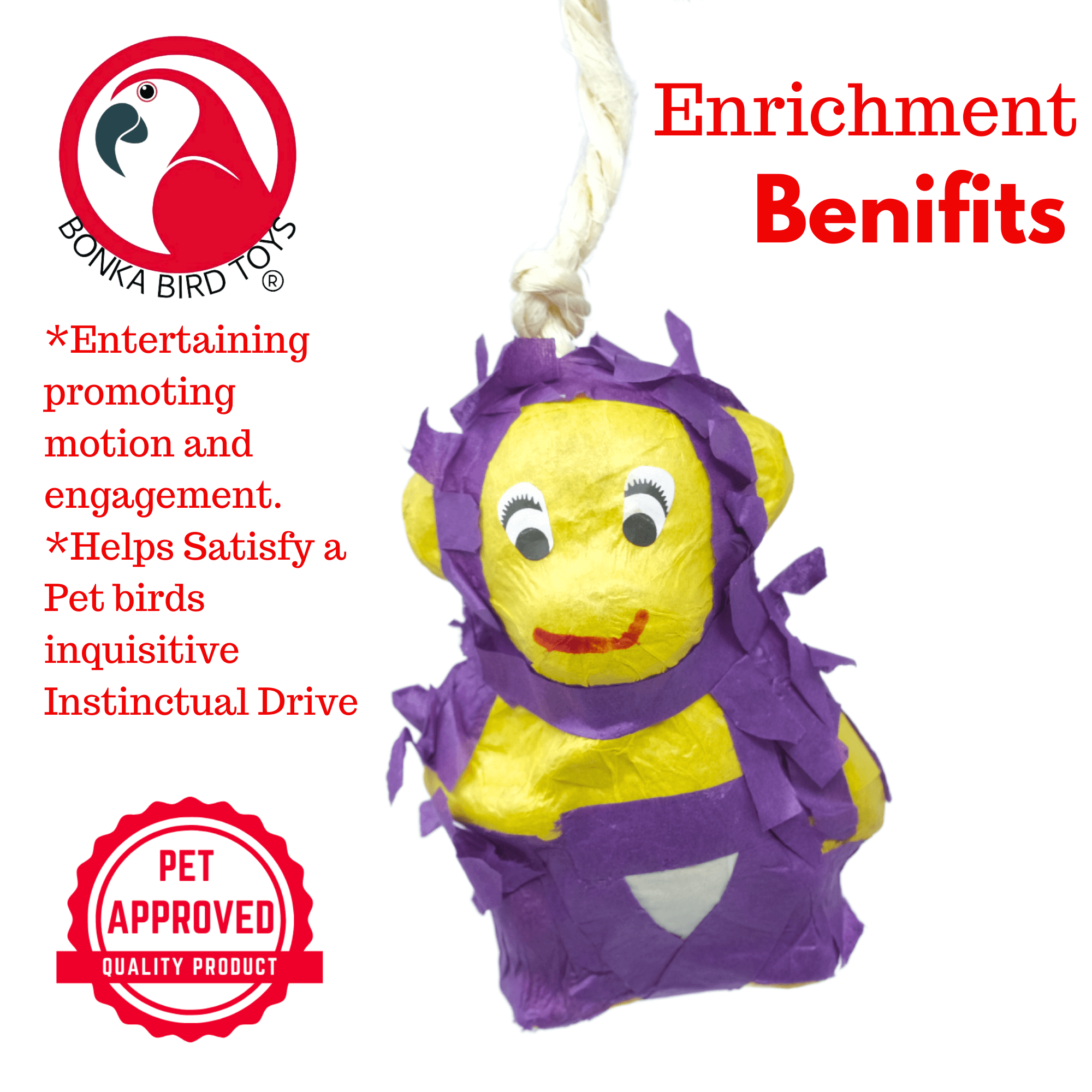 2675 Mini Pinata Monkey - Bonka Bird Toys