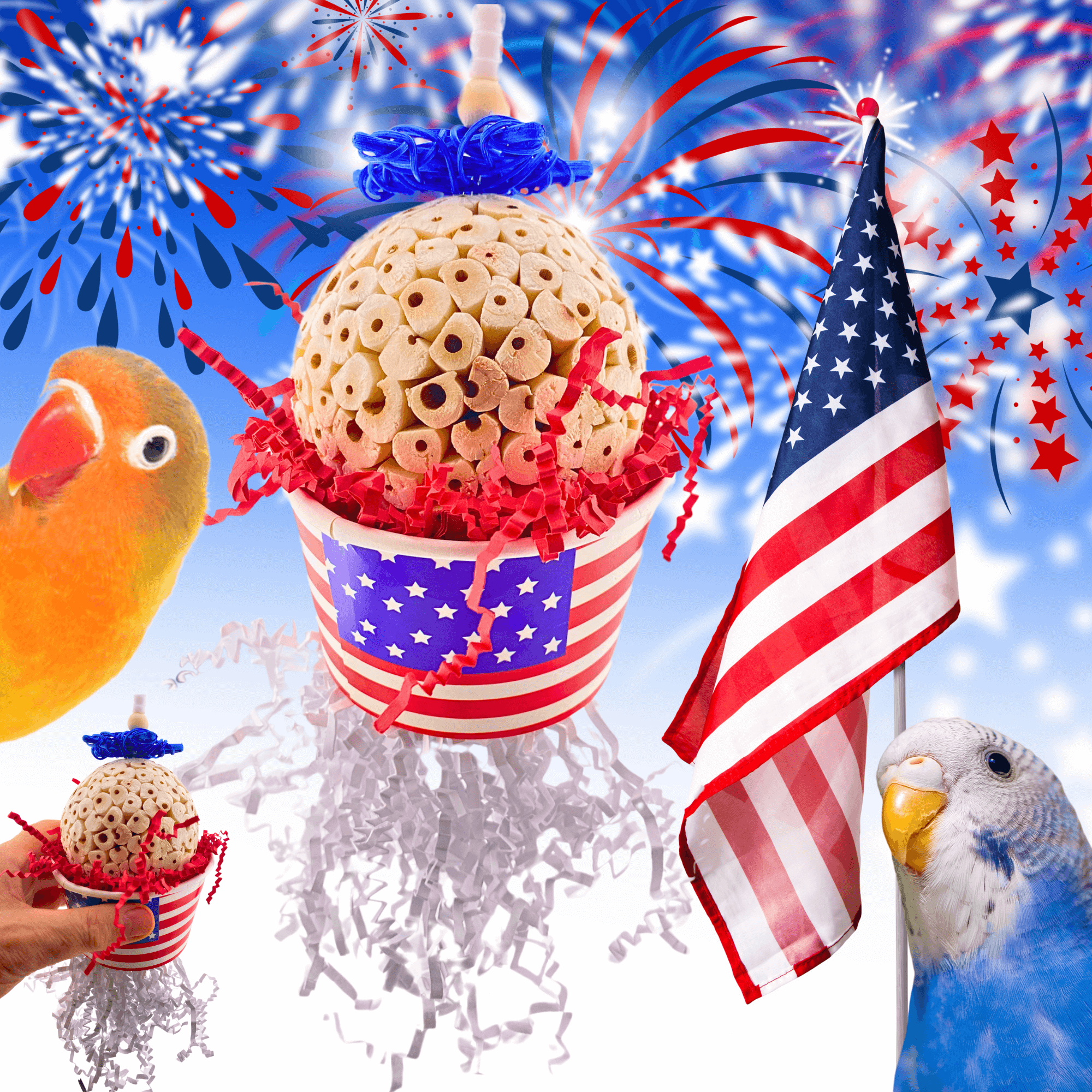 2767 Star Spangled Sola USA - Bonka Bird Toys