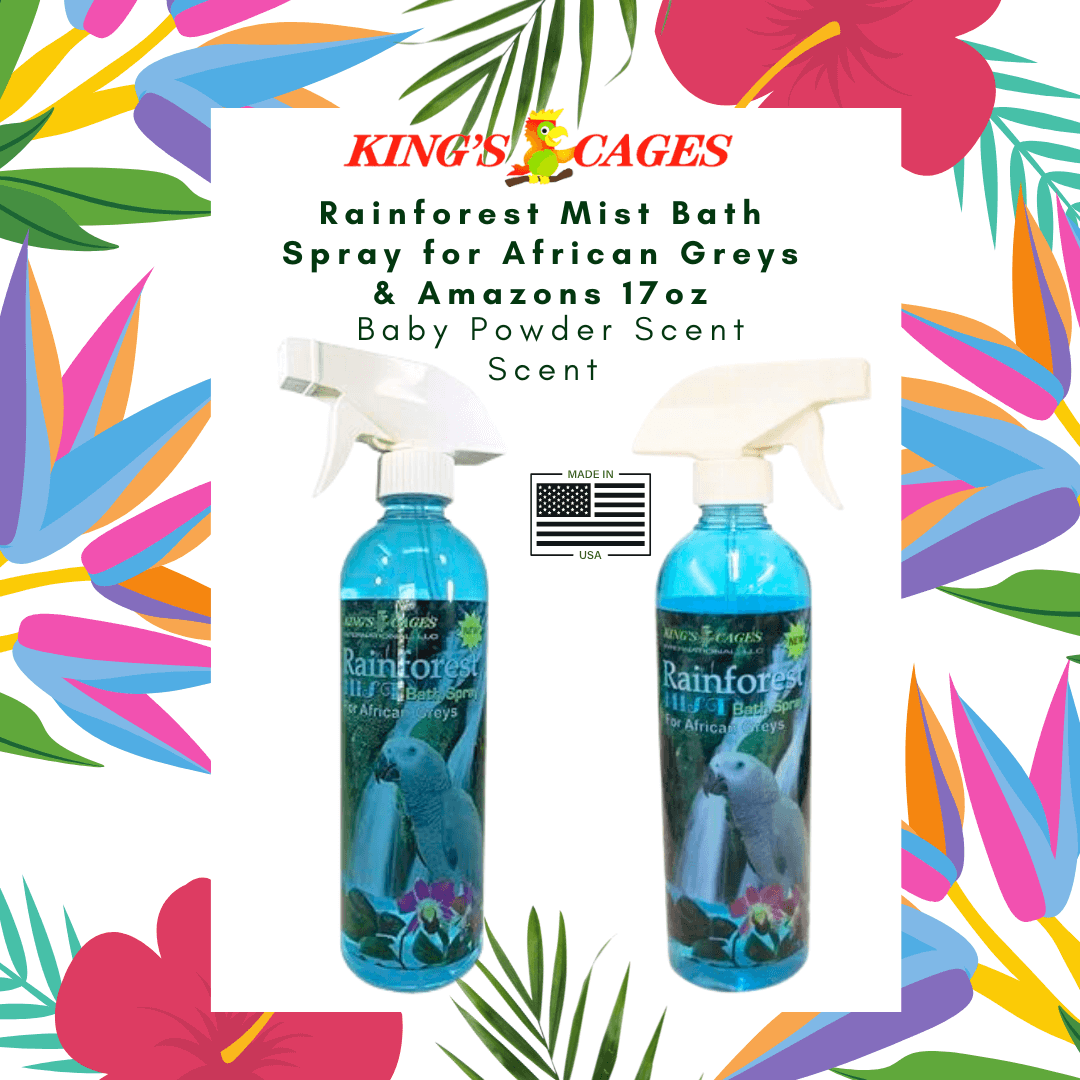 Kings Cages Rainforest Mist 17oz Bath Spray African Greys - Bonka Bird Toys